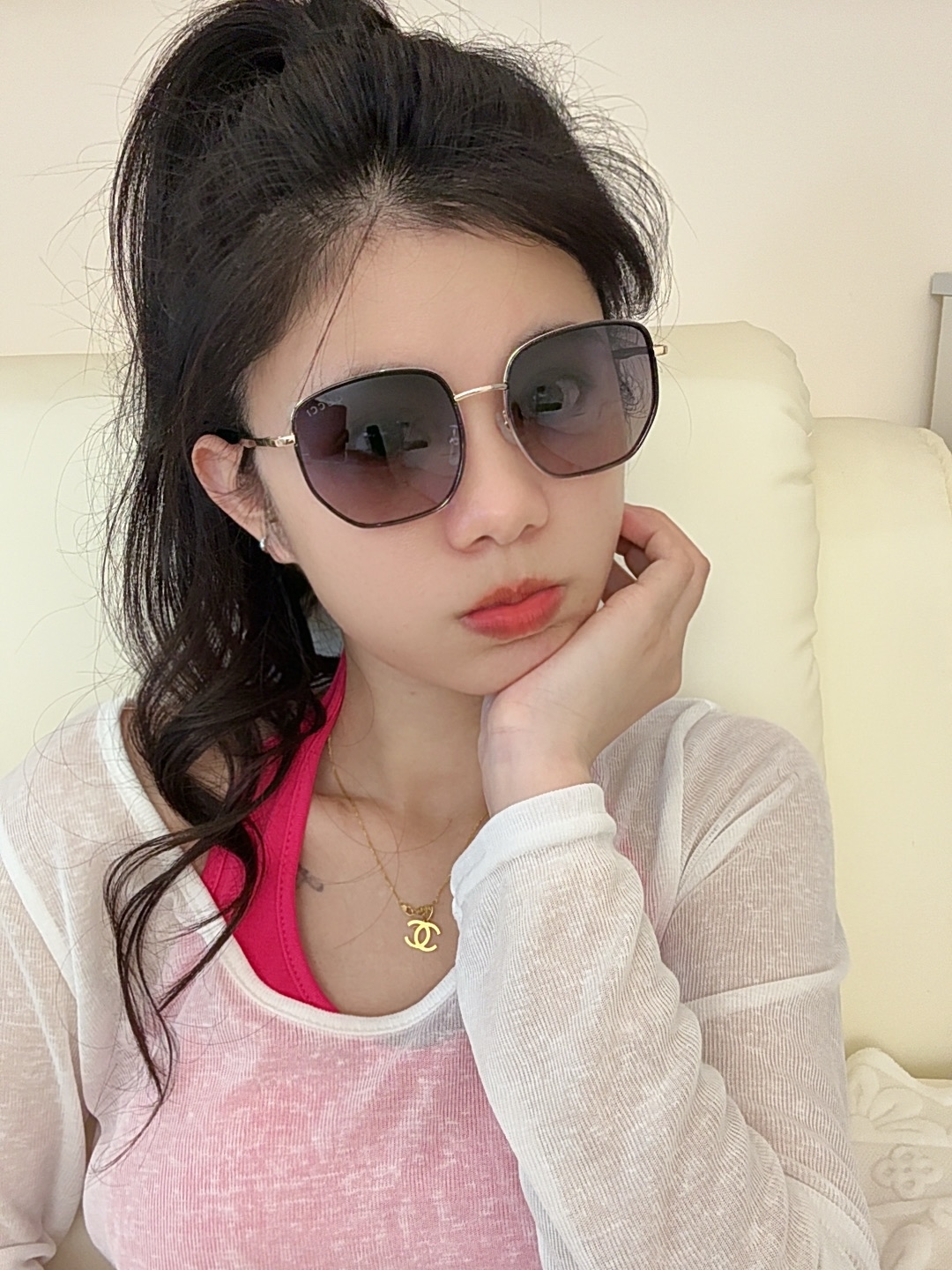  GUCCI 2025开春新款太阳镜 各路网红纷纷带起气场满分‼️ 俏皮甜美.上脸效果更佳.金属质感超好
