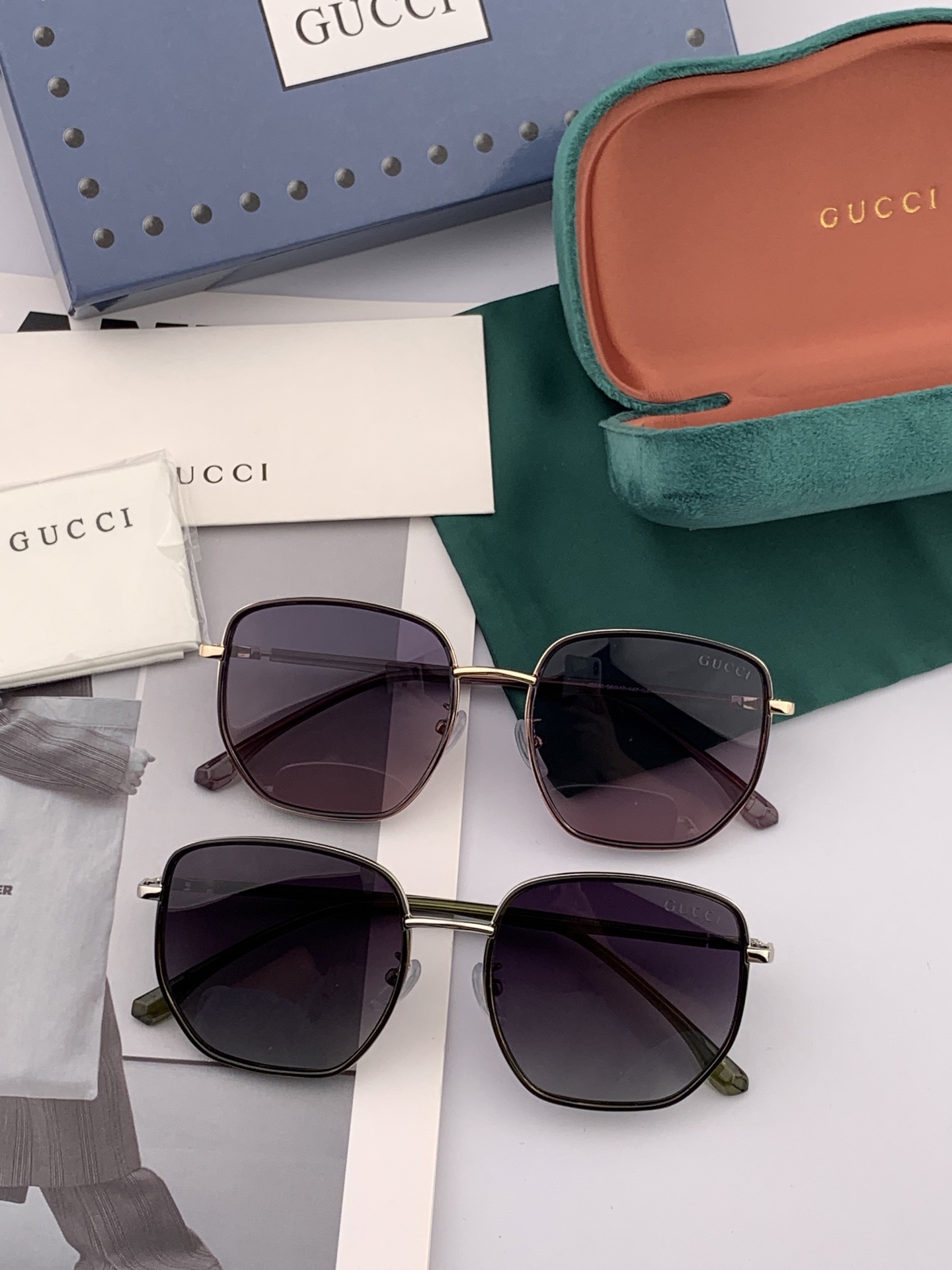 GUCCI 2025开春新款太阳镜 各路网红纷纷带起气场满分‼️ 俏皮甜美.上脸效果更佳.金属质感超好