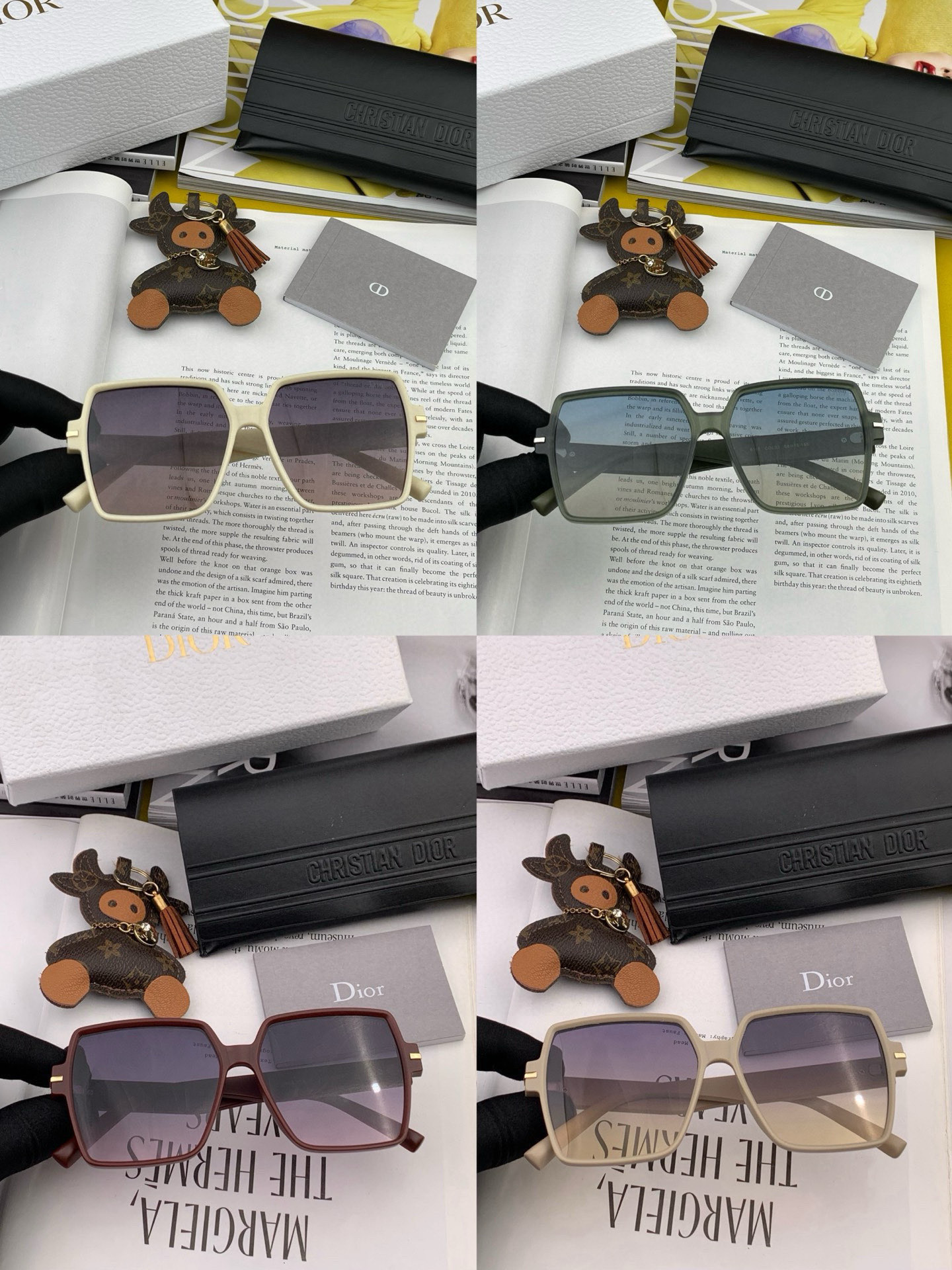 🔺 【DIOR】2025开春新款 潮流爆款 时尚方框偏光太阳镜 高品质 佩戴舒适 网红潮款墨镜 女士高清