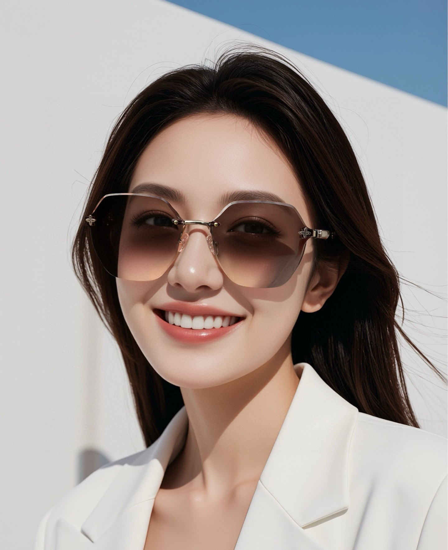 【尼龙系列】lv大框太阳镜墨镜经典的方框设计，不挑脸型，无论搭配大衣还是连衣裙都非常显气质尼龙镜片预防紫