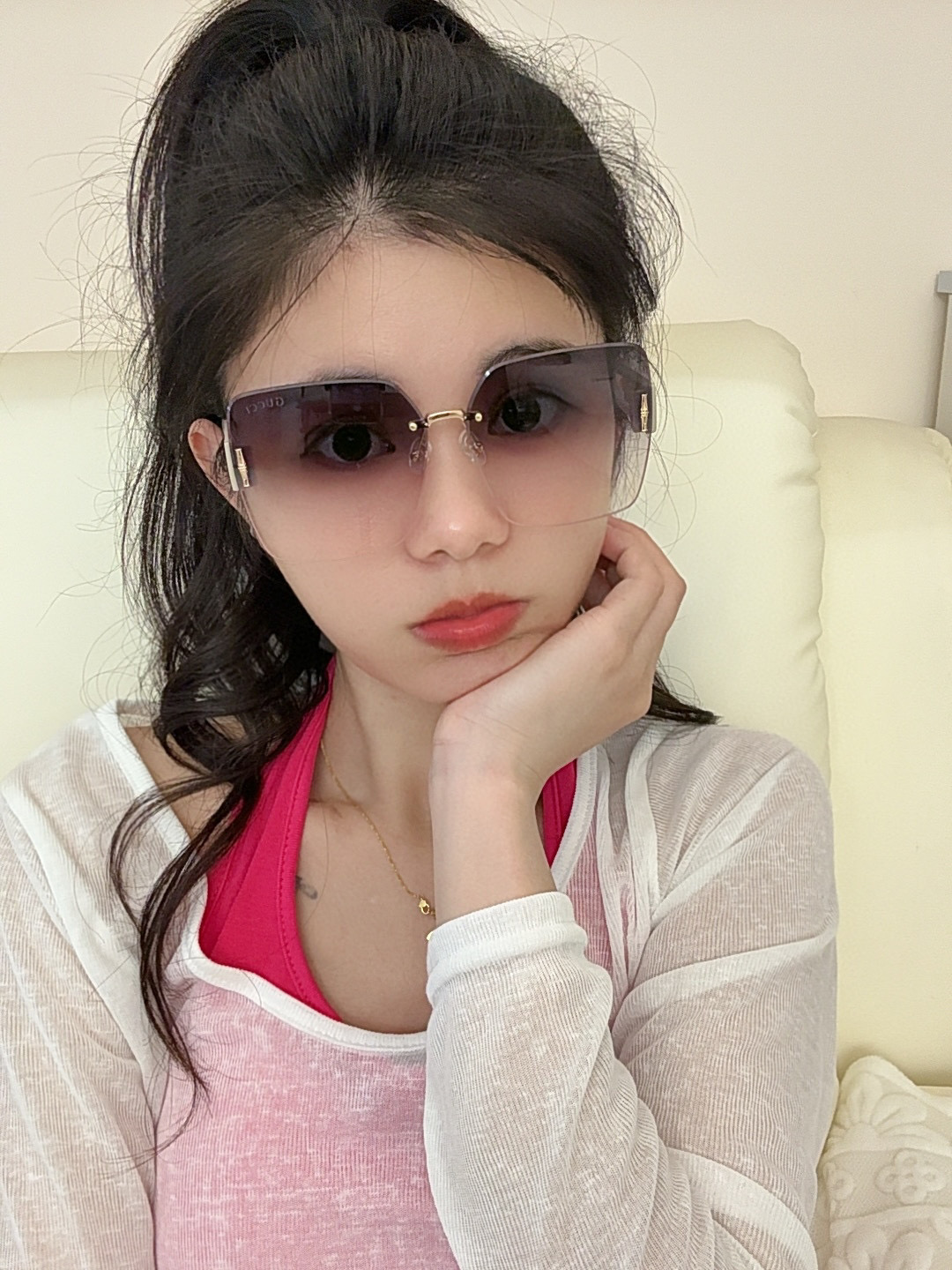   🔺 【GUCCI-偏光太阳镜】2025开春新款 潮流爆款 时尚方框偏光太阳镜 高品质 佩戴舒适 网红