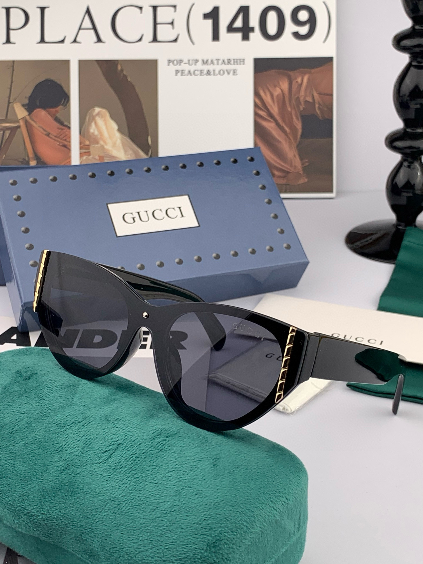  🔺 【GUCCI】2025开春新款 潮流爆款 时尚方框太阳镜 高品质 佩戴舒适 网红潮款墨镜 型号：G