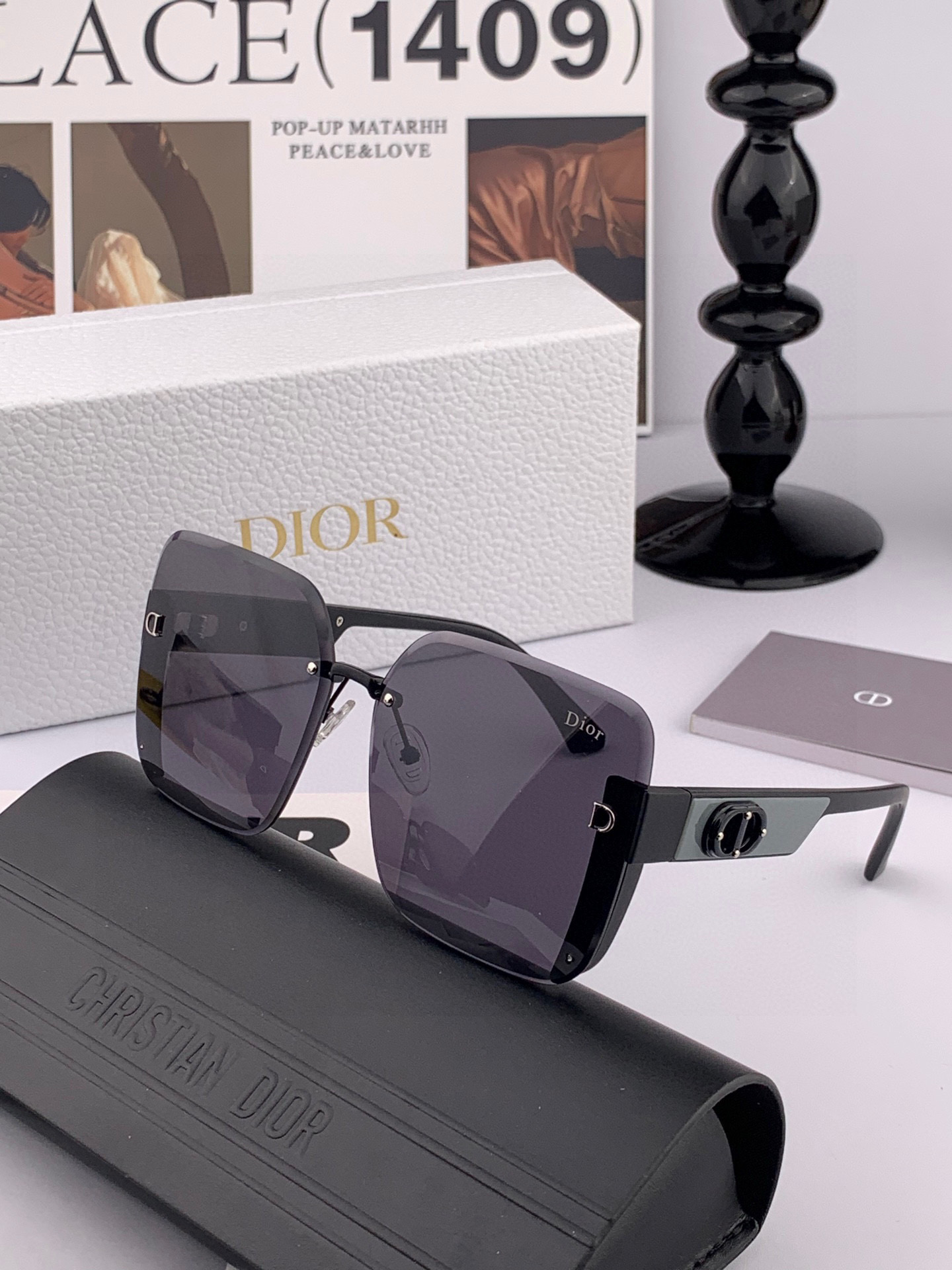 🔺 【DIOR-迪奥】2025开春新款 潮流爆款 时尚方框偏光太阳镜 高品质 佩戴舒适 网红潮款墨镜 女