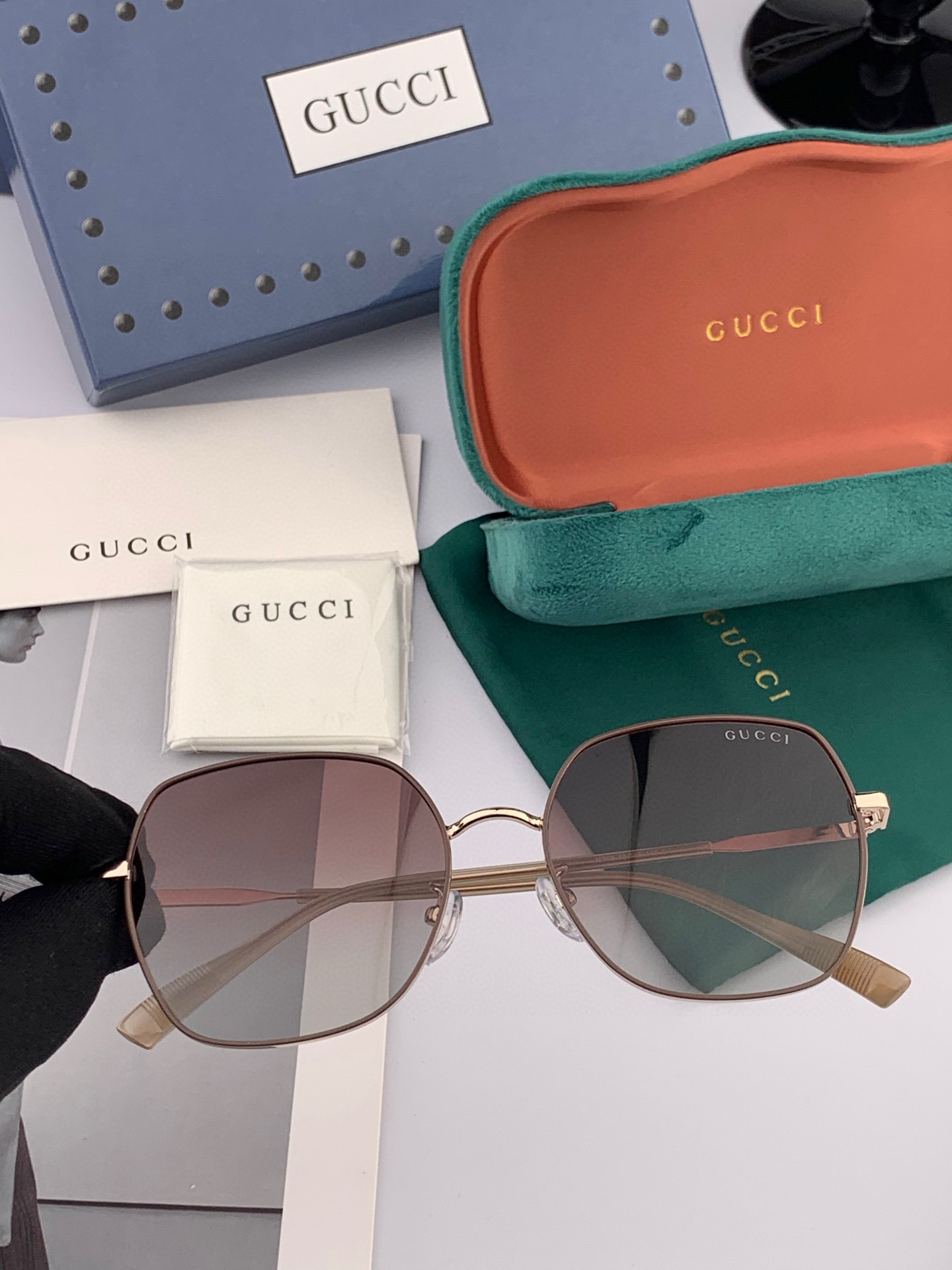  🔺 【GUCCI-偏光太阳镜】2025开春新款 潮流爆款 时尚圆框偏光太阳镜 高品质 佩戴舒适 网红潮