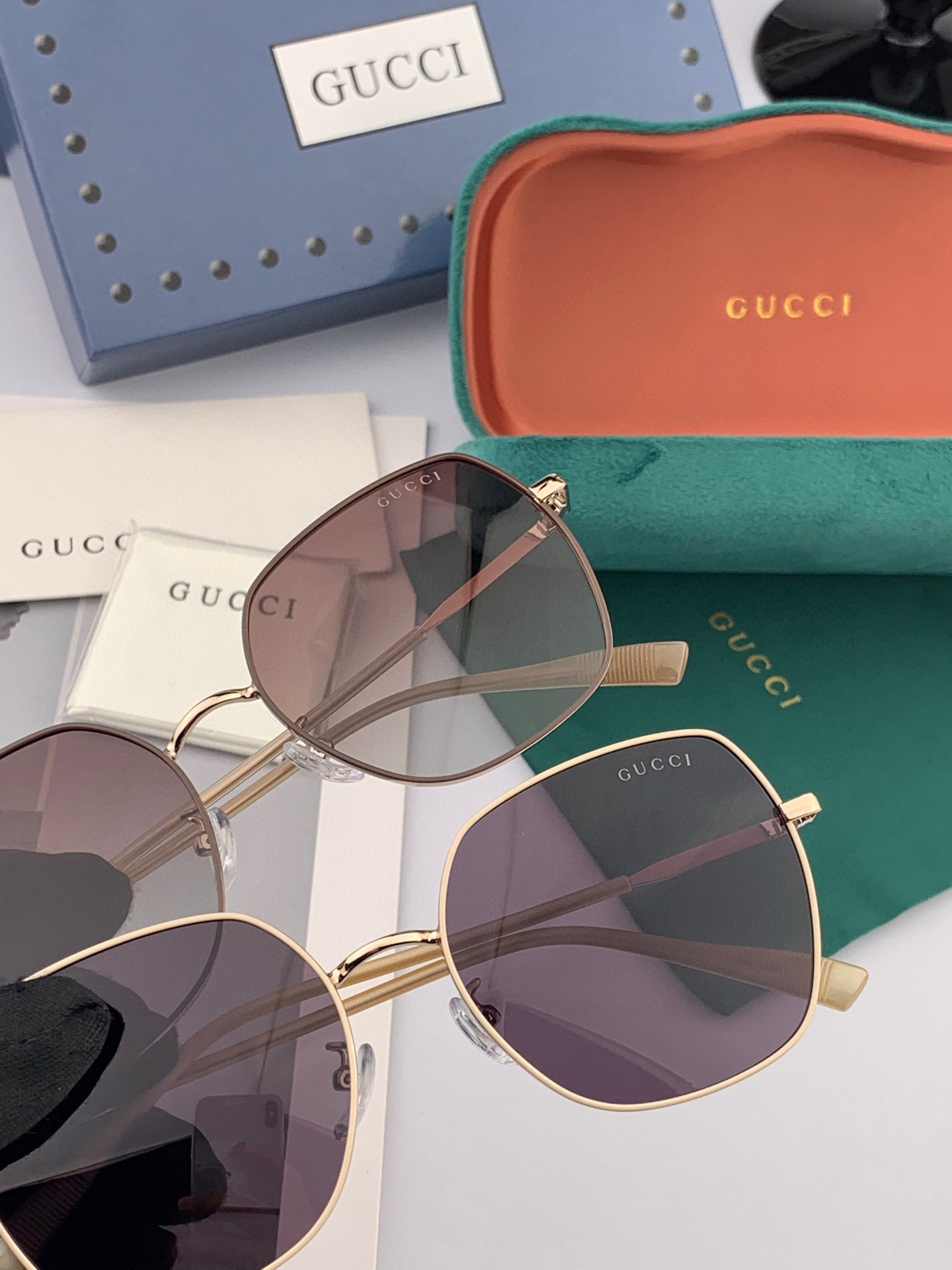  🔺 【GUCCI-偏光太阳镜】2025开春新款 潮流爆款 时尚圆框偏光太阳镜 高品质 佩戴舒适 网红潮