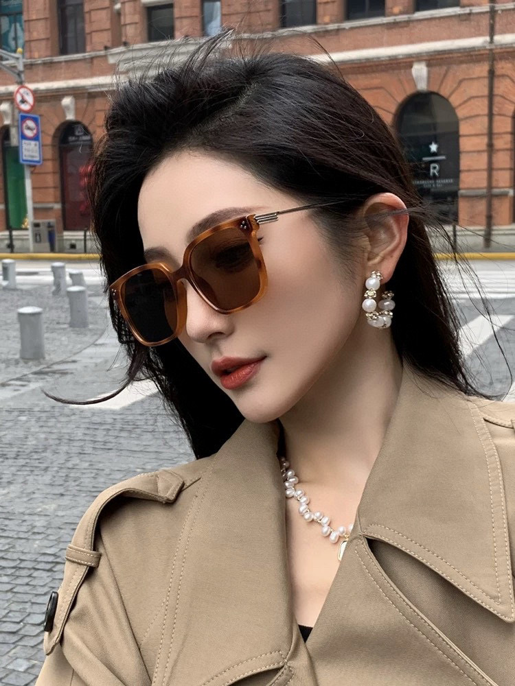 🔺 【GUCCI】2025开春新款 潮流爆款 时尚方框偏光太阳镜 高品质 佩戴舒适 网红潮款墨镜 女士高