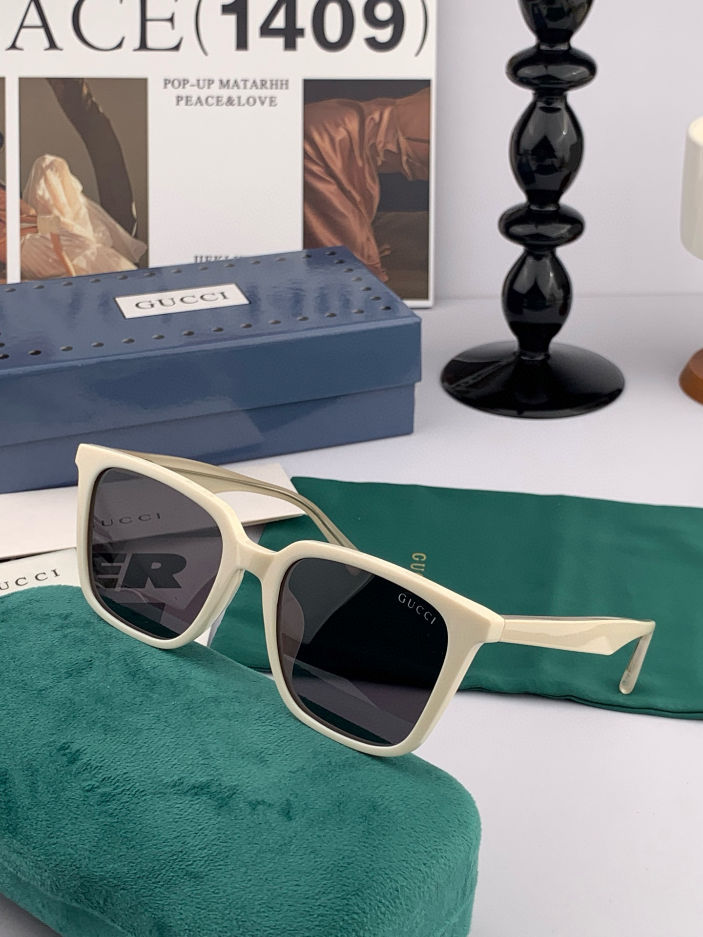  🔺 【GUCCI-偏光太阳镜】2025开春新款 潮流爆款 时尚圆框偏光太阳镜 高品质 佩戴舒适 网红潮