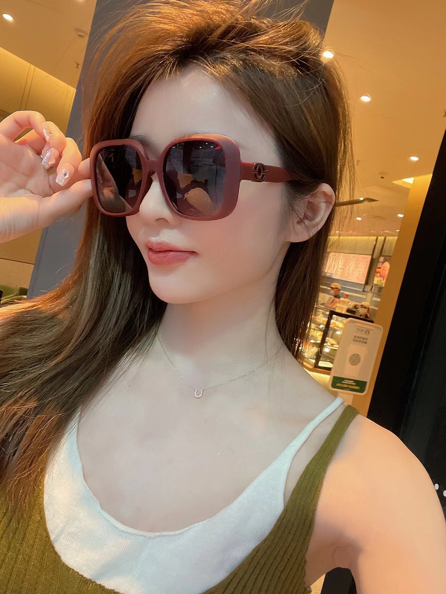 🔺 【GUCCI-偏光太阳镜】2025开春新款 潮流爆款 时尚方框偏光太阳镜 高品质 佩戴舒适 网红潮款