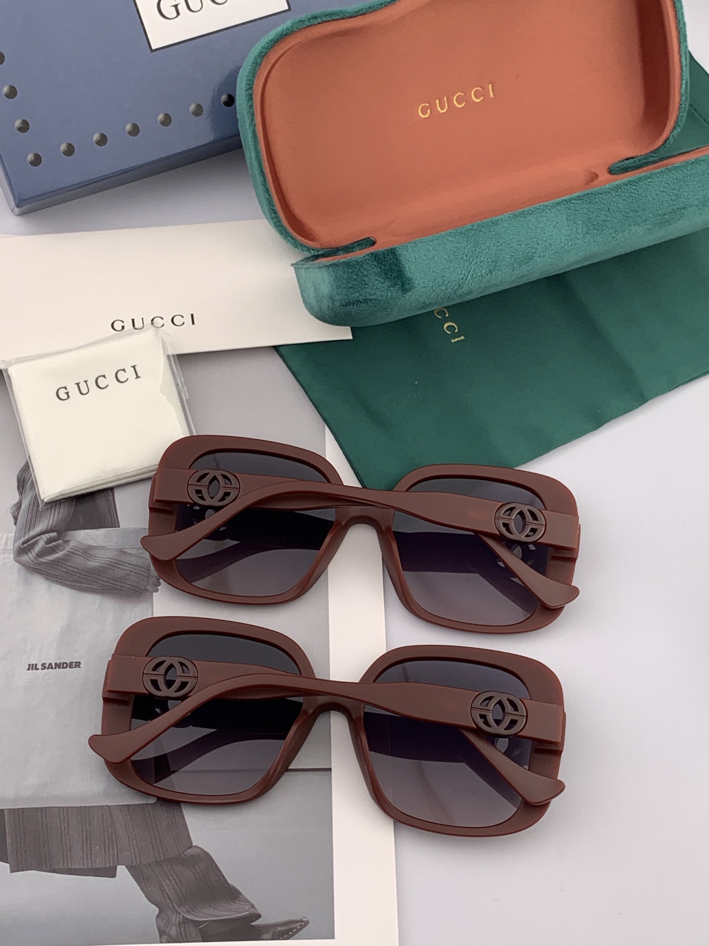 🔺 【GUCCI-偏光太阳镜】2025开春新款 潮流爆款 时尚方框偏光太阳镜 高品质 佩戴舒适 网红潮款