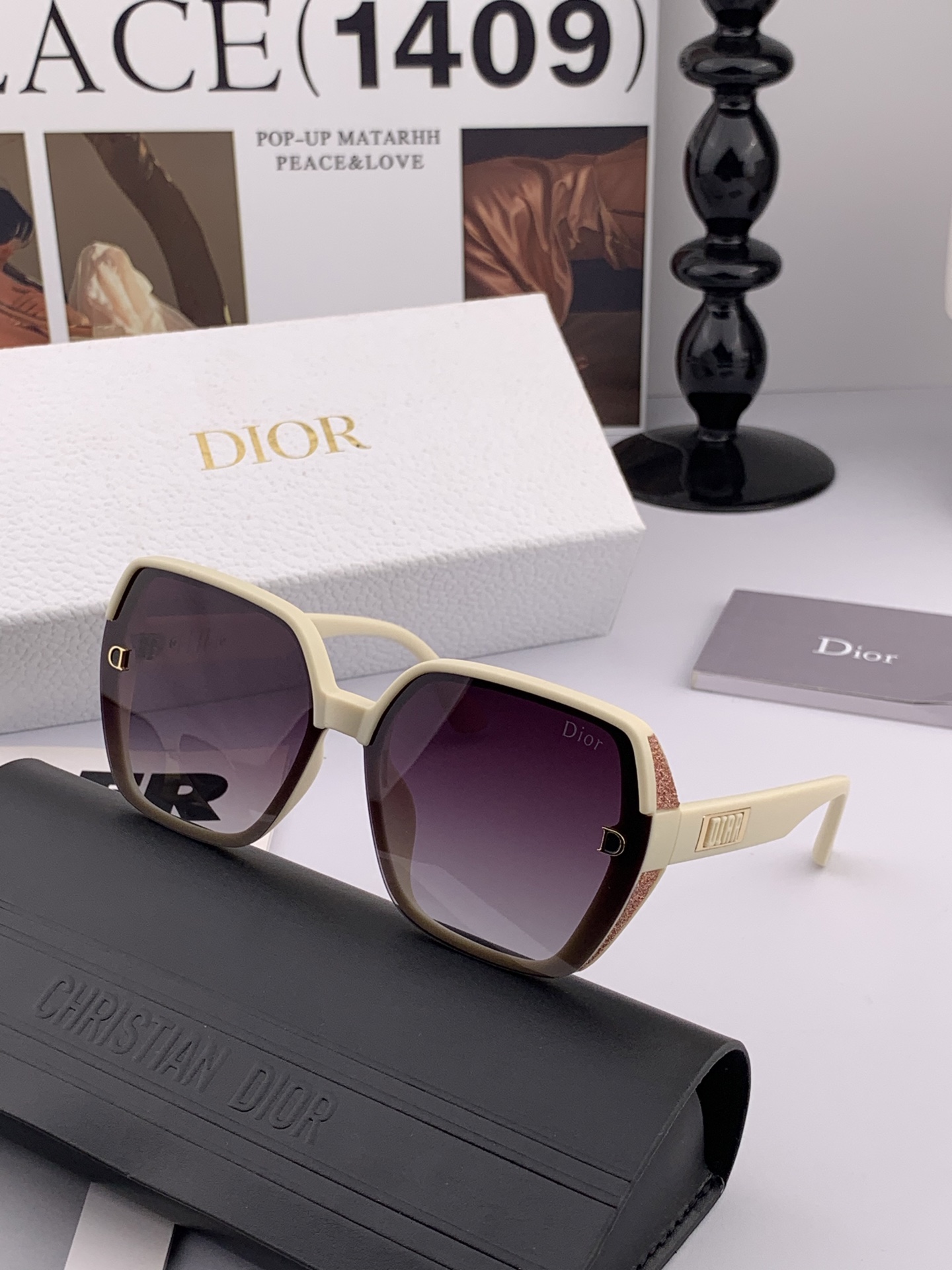  🔺 【DIOR-迪奥】2025开春新款 潮流爆款 时尚方框偏光太阳镜 高品质 佩戴舒适 网红潮款墨镜 
