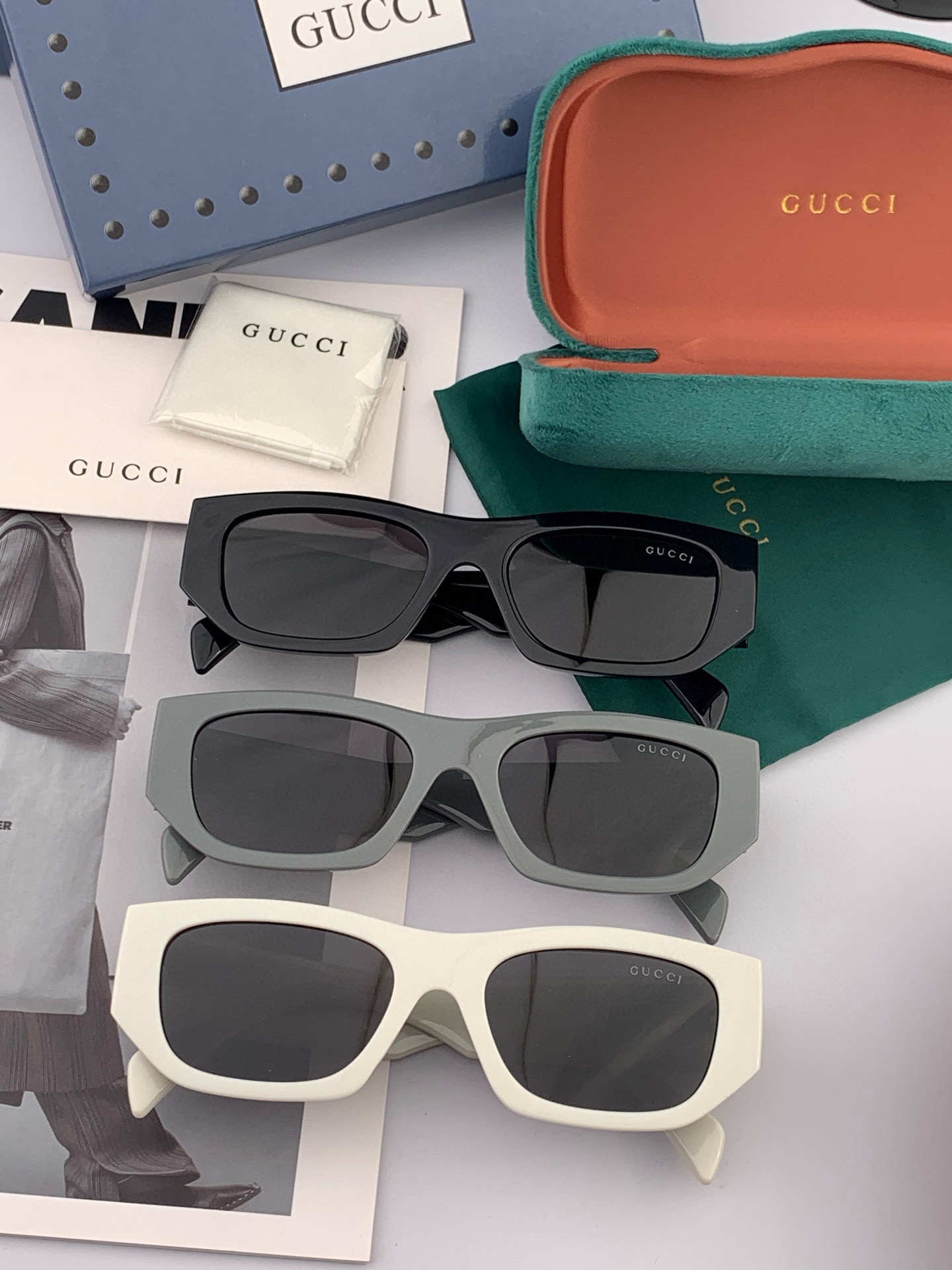 🔺 【GUCCI】2025开春新款 潮流爆款 时尚圆框偏光太阳镜 高品质 佩戴舒适 网红潮款墨镜 女士高