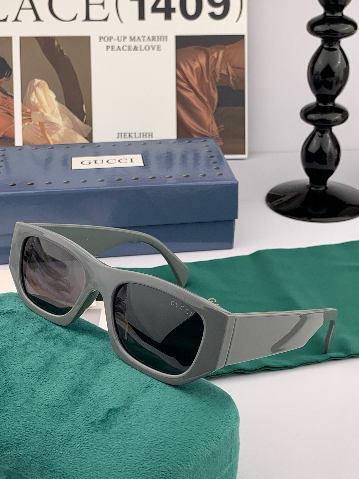🔺 【GUCCI】2025开春新款 潮流爆款 时尚圆框偏光太阳镜 高品质 佩戴舒适 网红潮款墨镜 女士高