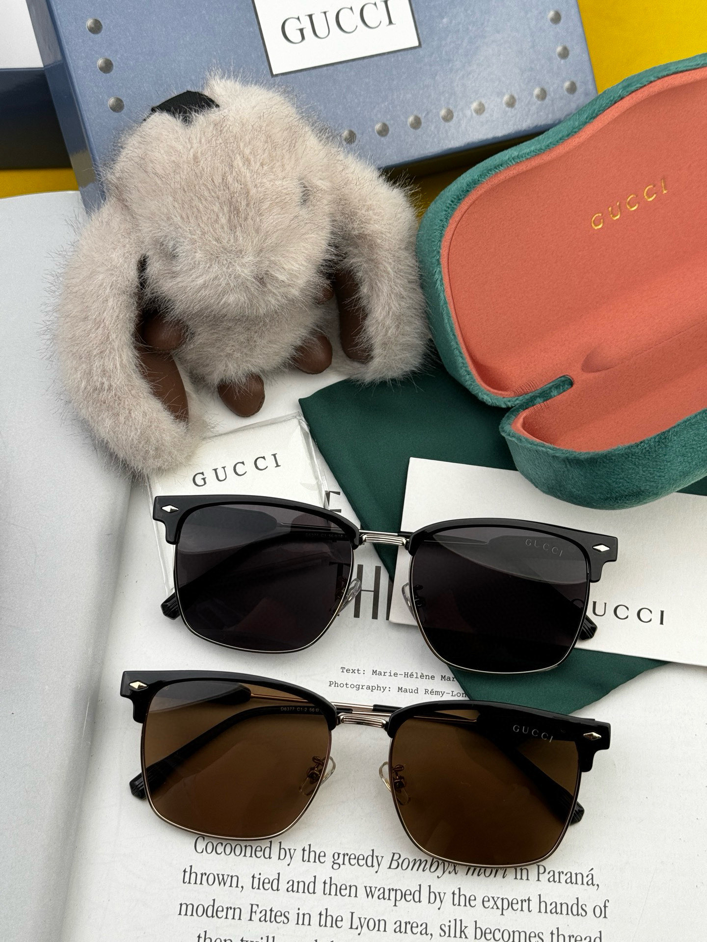  🔺 【GUCCI-偏光太阳镜】2025开春新款 潮流爆款 时尚方框偏光太阳镜 高品质 佩戴舒适 网红潮