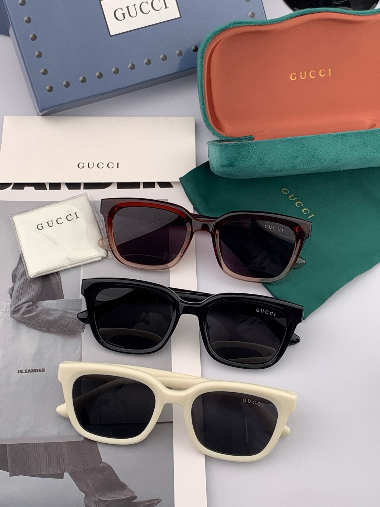  🔺 【GUCCI-偏光太阳镜】2025开春新款 潮流爆款 时尚方框偏光太阳镜 高品质 佩戴舒适 网红潮
