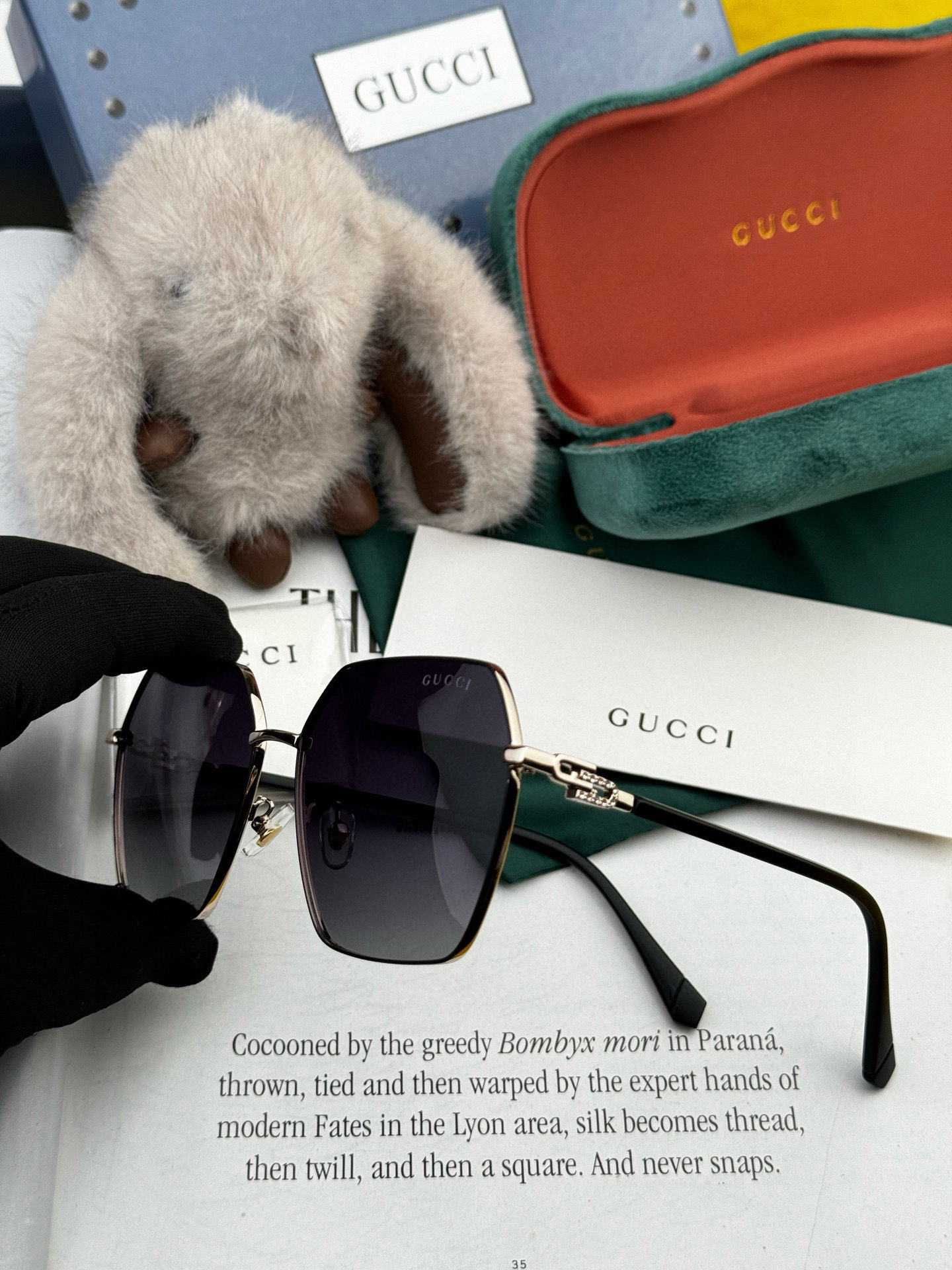  🔺 【GUCCI-偏光太阳镜】2025开春新款 潮流爆款 时尚圆框偏光太阳镜 高品质 佩戴舒适 网红潮