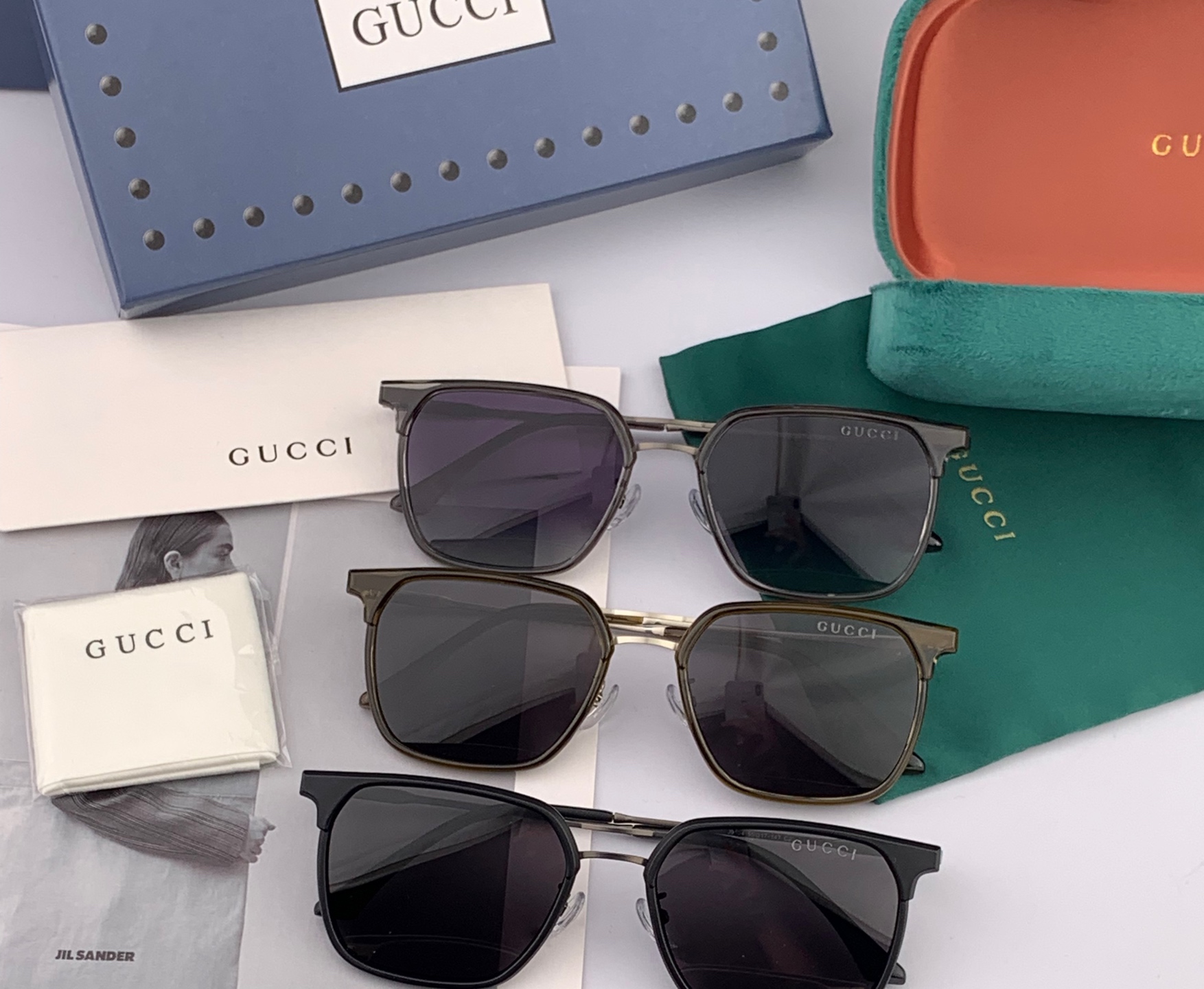♦️ GUCCI 2025新款男女情侣款太阳镜 超轻超有弹性整幅眼镜 重要的是压不坏 高清镜片、精湛的工