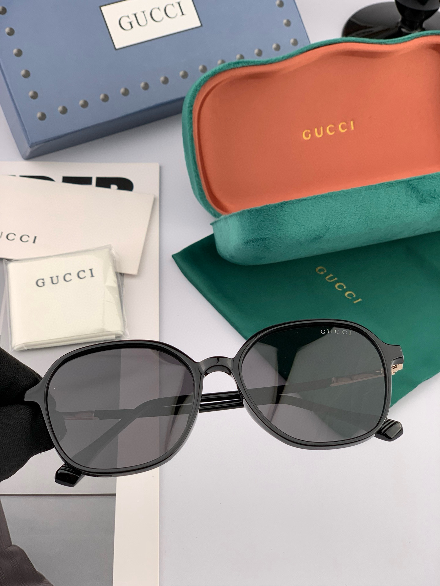 🔺GUCCI🔻古驰 GG圆框太阳镜 完美品质 🎓独特设计  适合各种脸型 亮相时装周 超时尚百搭 实物