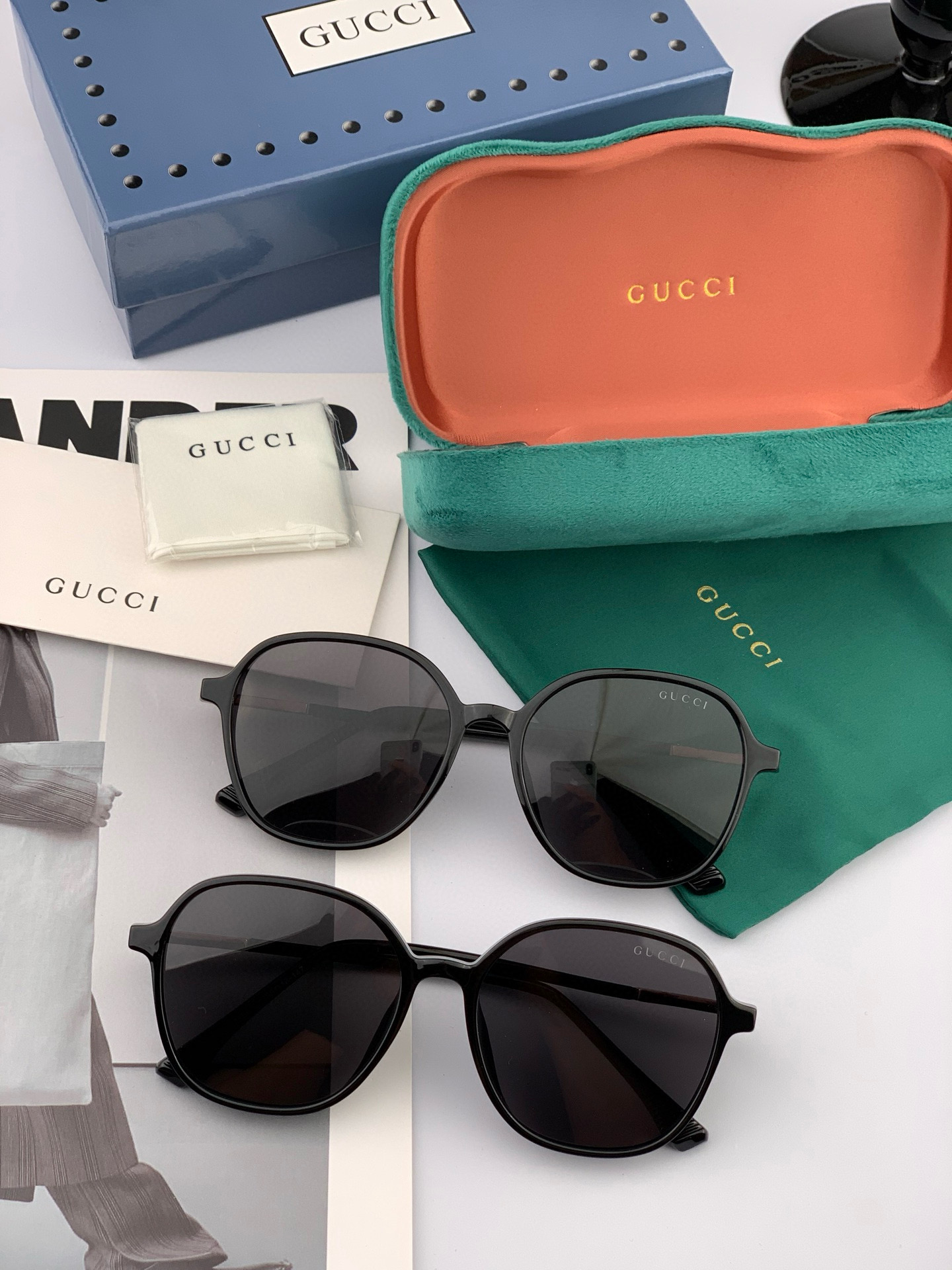  🔺GUCCI🔻古驰 GG圆框太阳镜 完美品质 🎓独特设计  适合各种脸型 亮相时装周 超时尚百搭 实物