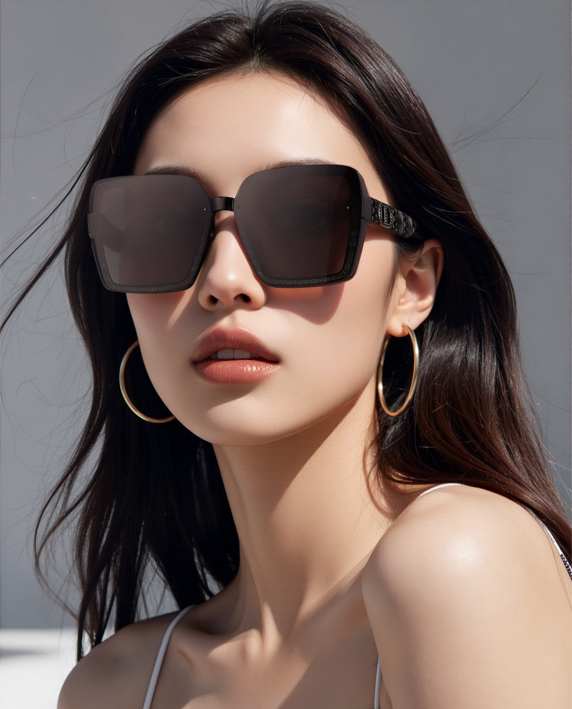  🔺 【DIOR-迪奥】2025开春新款 潮流爆款 时尚方框偏光太阳镜 高品质 佩戴舒适 网红潮款墨镜 