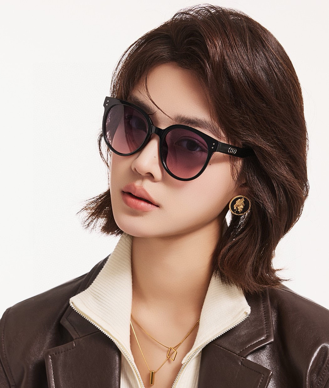  🔺 【DIOR-迪奥】2025开春新款 潮流爆款 时尚圆框偏光太阳镜 高品质 佩戴舒适 网红潮款墨镜 