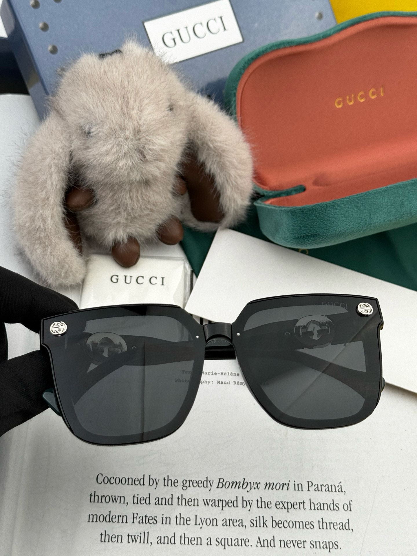 🔺 【GUCCI】2025开春新款 潮流爆款 时尚方框太阳镜 高品质 佩戴舒适 网红潮款墨镜 型号：G