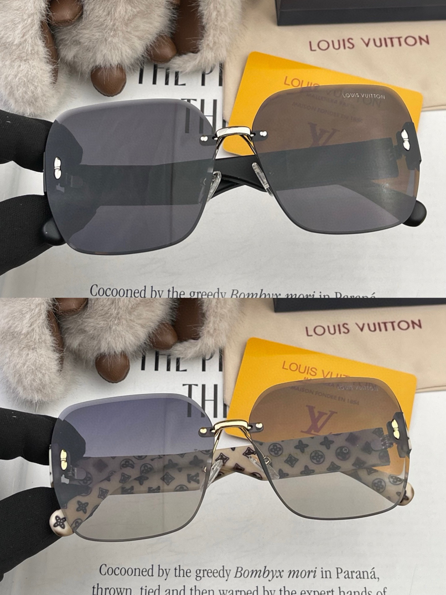 🔺 【LV】2025开春新款 潮流爆款 时尚方框太阳镜 高品质 佩戴舒适 网红潮款墨镜 型号：L3100