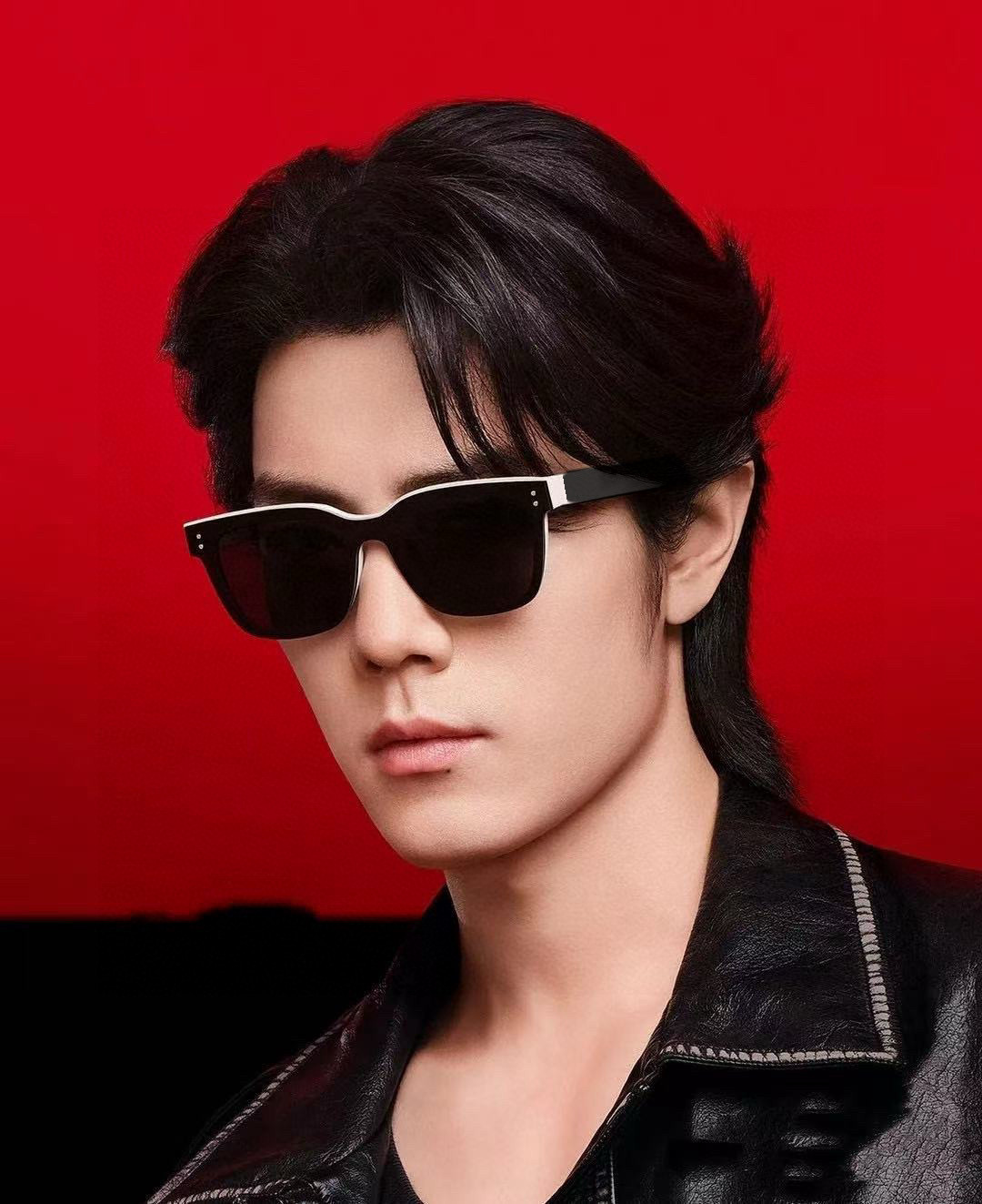   GUCCI  新款连体尼龙偏光太眼镜，情侣款时尚方框太阳镜佩戴舒适网红潮流款墨镜，大气女人范儿，大脸