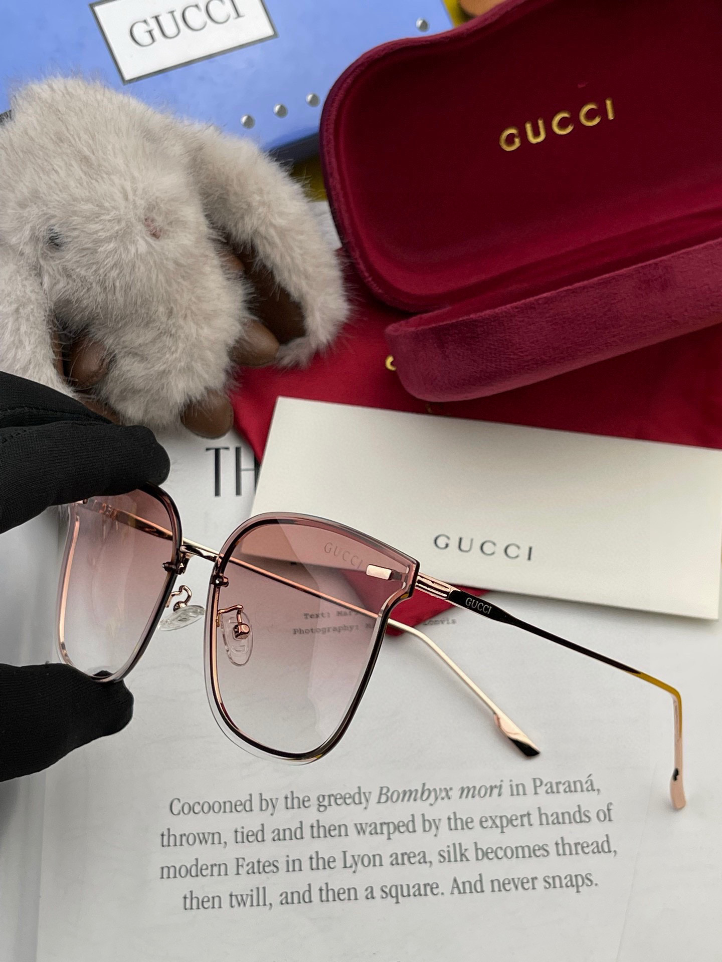  🔺 【GUCCI】2025开春新款 潮流爆款 时尚方框太阳镜 高品质 佩戴舒适 网红潮款墨镜 型号：G