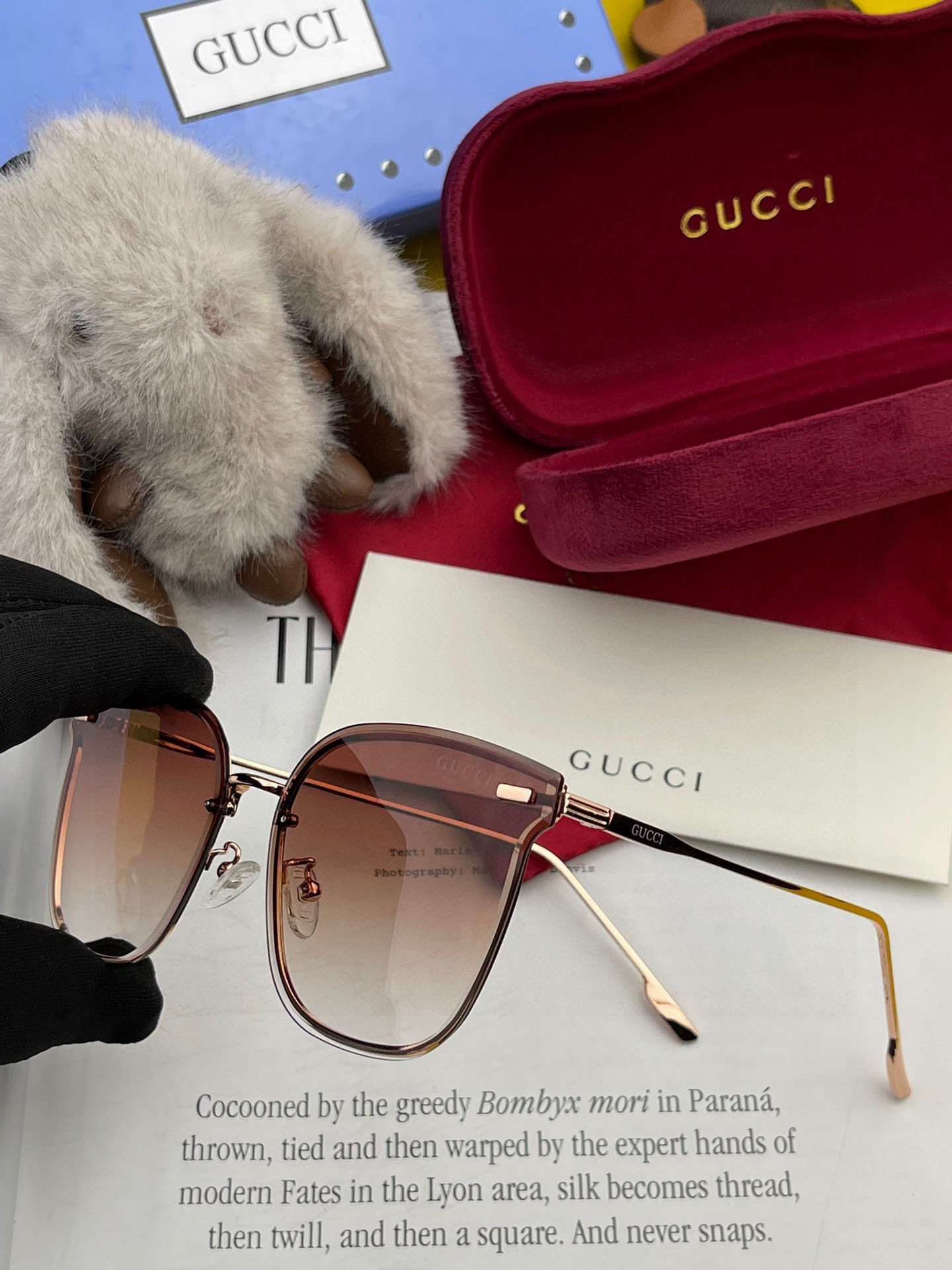  🔺 【GUCCI】2025开春新款 潮流爆款 时尚方框太阳镜 高品质 佩戴舒适 网红潮款墨镜 型号：G