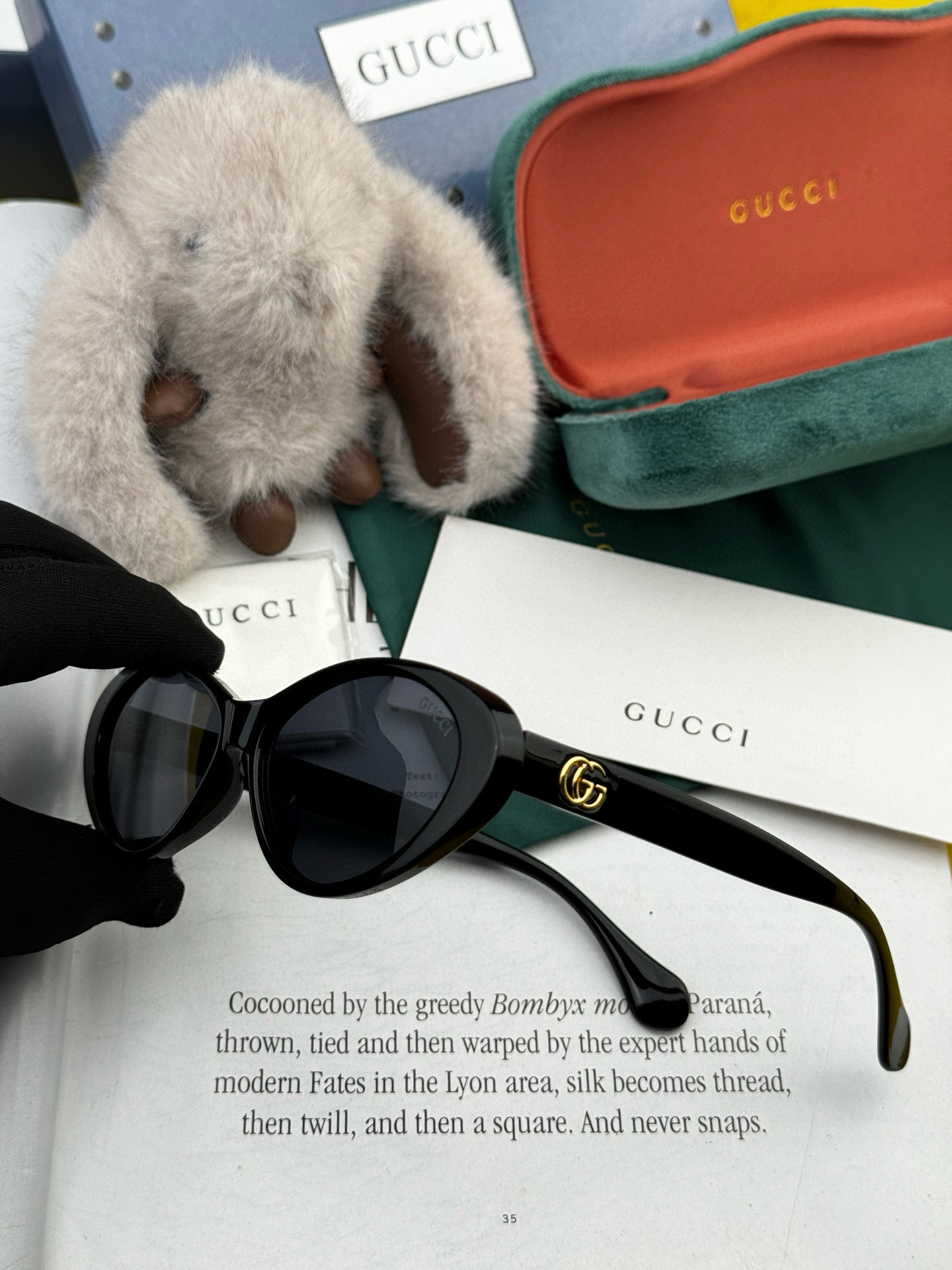  🔺 【GUCCI】2025开春新款 潮流爆款 时尚猫眼太阳镜 高品质 佩戴舒适 网红潮款墨镜 型号：G