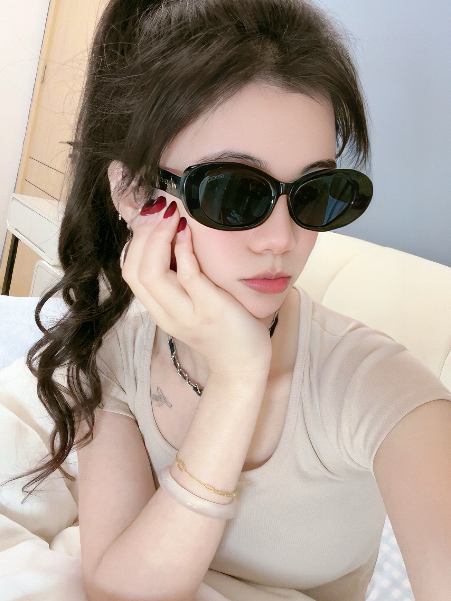  🔺 【GUCCI】2025开春新款 潮流爆款 时尚小框太阳镜 高品质 佩戴舒适 网红潮款墨镜 型号：G