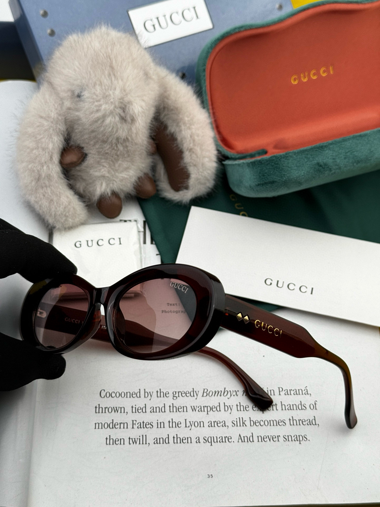  🔺 【GUCCI】2025开春新款 潮流爆款 时尚小框太阳镜 高品质 佩戴舒适 网红潮款墨镜 型号：G