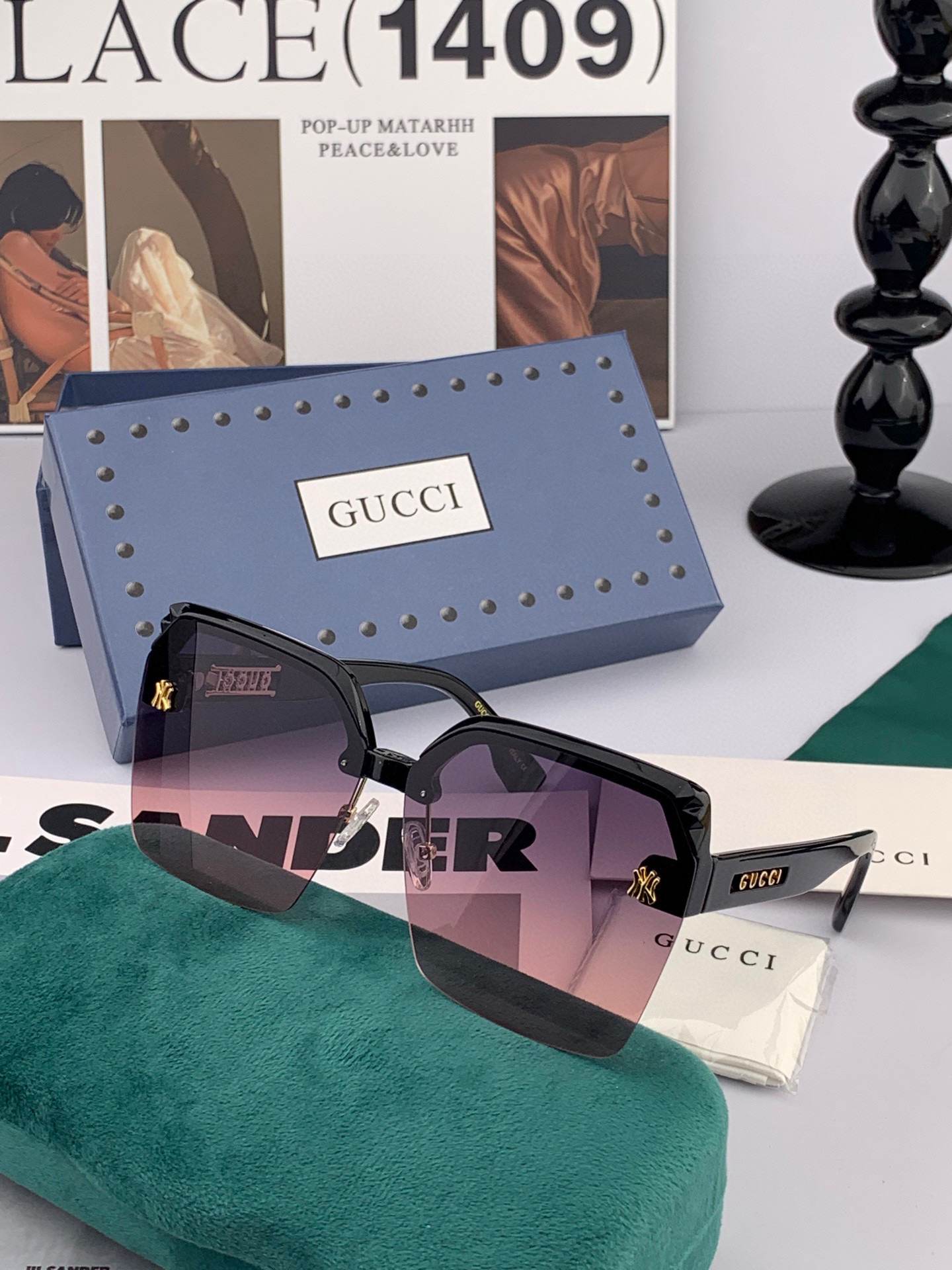   【TR偏光系列】Gucci   经典的方框设计，不挑脸型，无论搭配大衣还是连衣裙都非常显气质偏光镜片