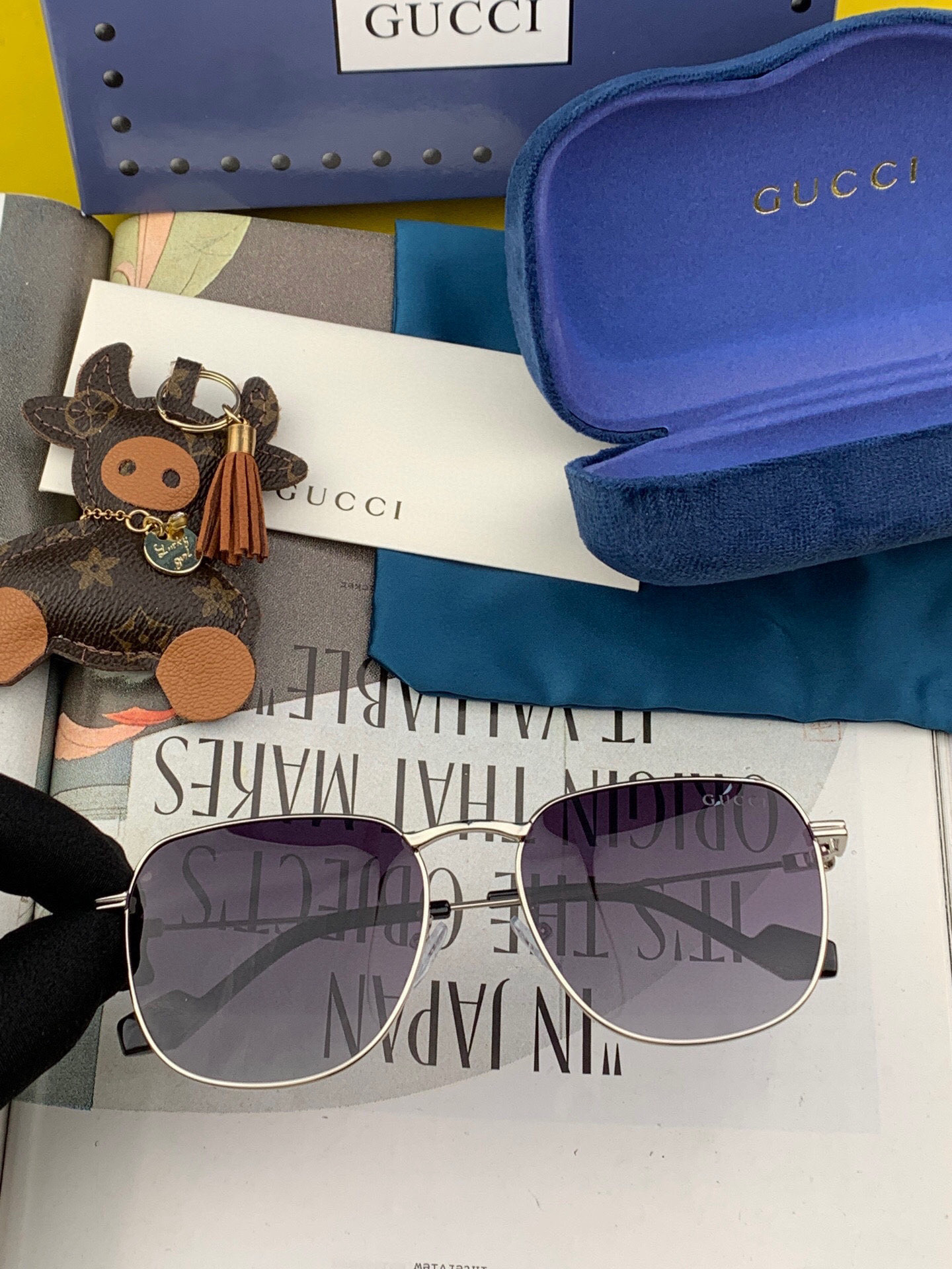   🔺 Gucci 🔻2025官方新款 众多明星同款色‼️‼️新款大框偏光墨镜 🌈🌈宝丽来超清加厚太阳镜