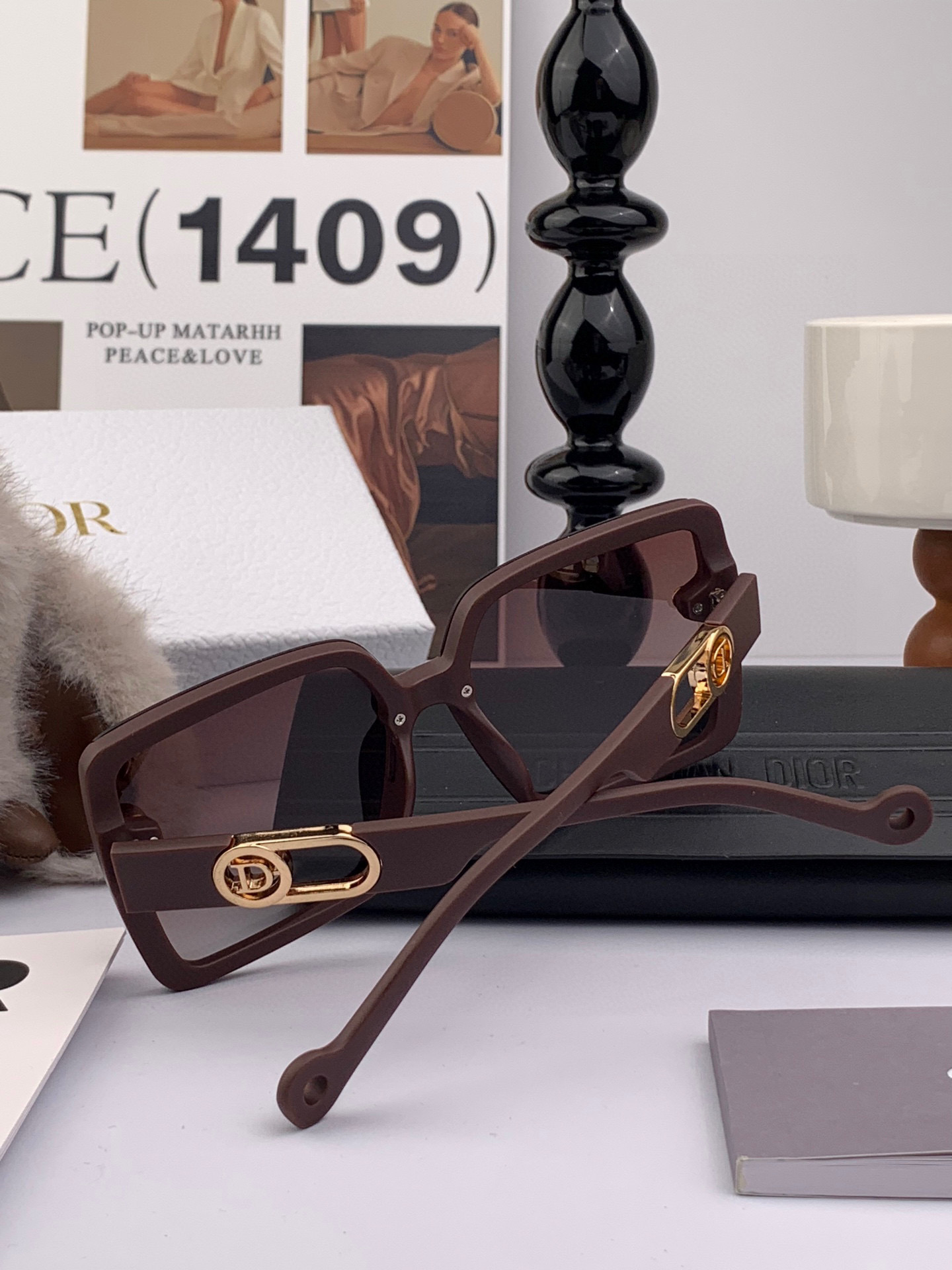  🔺 【DIOR-迪奥】2025开春新款 潮流爆款 时尚方框偏光太阳镜 高品质 佩戴舒适 网红潮款墨镜 