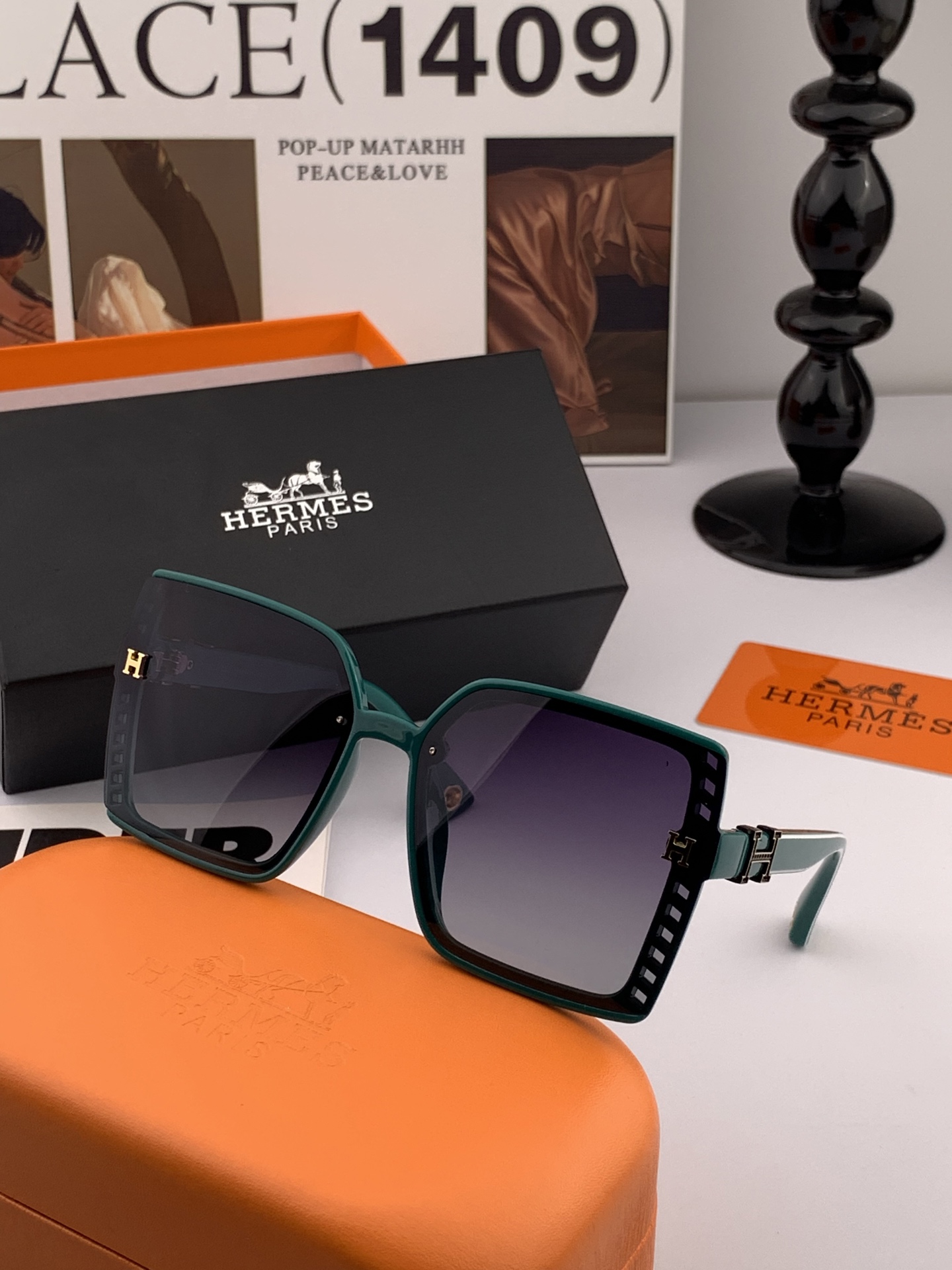   2025新款 爱马仕女士偏光太阳镜🕶️ 宝丽来高清镜片🎉高品质TR-90镜框 时尚百搭！
型号：H1