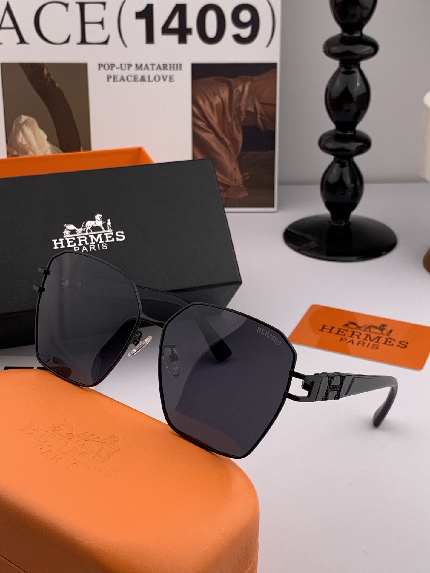    【偏光系列太阳镜】HERMES 爱马仕 🎈原版出货 网红超爆款💙经典奢华全球风强酷亲亲 时尚方框太