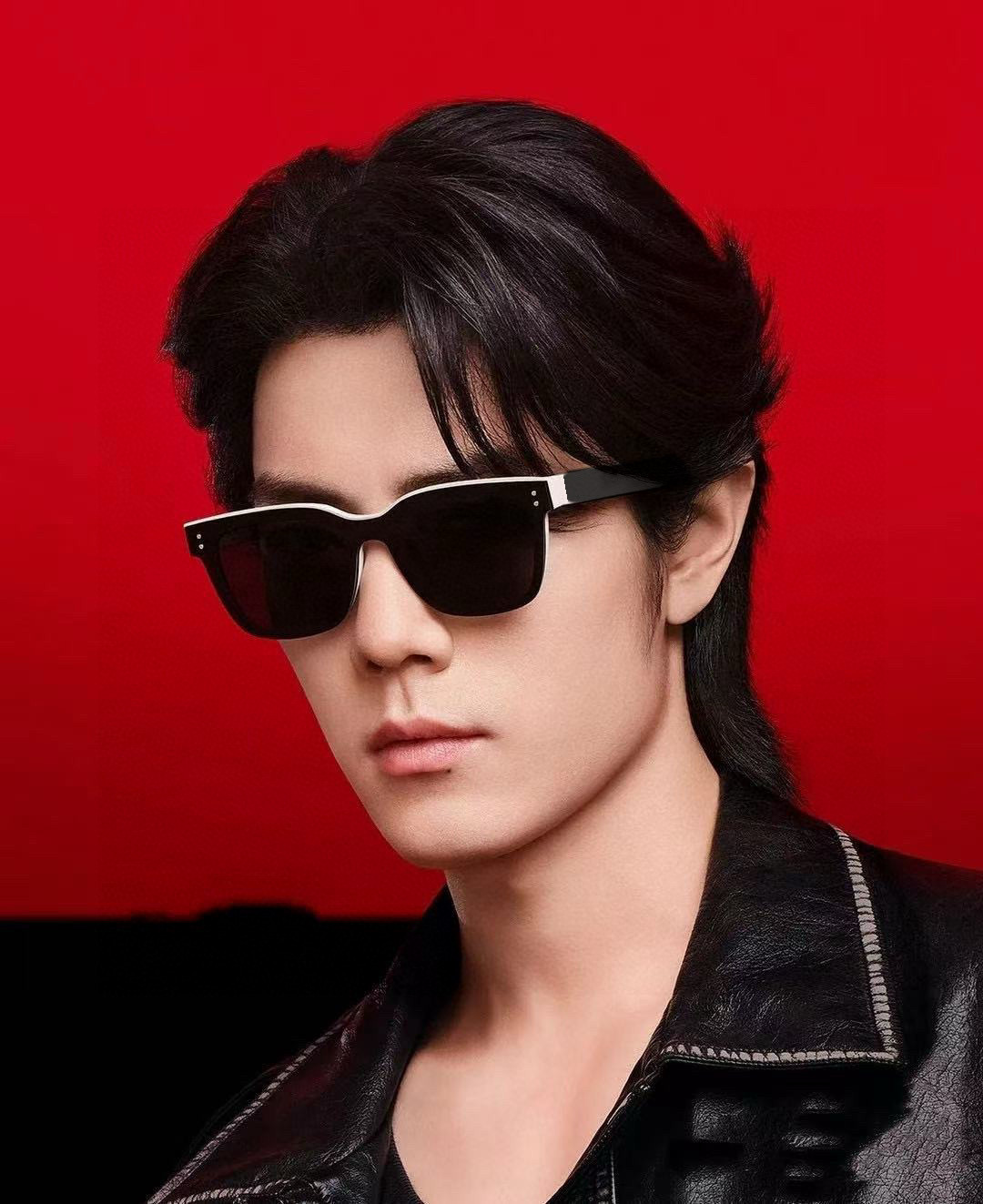   GUCCI  新款连体尼龙偏光太眼镜，情侣款时尚方框太阳镜佩戴舒适网红潮流款墨镜，大气女人范儿，大脸