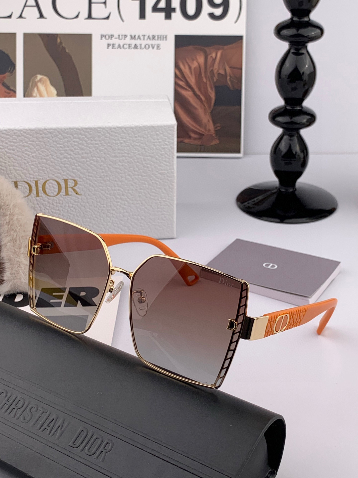  🔺 【DIOR-迪奥】2025开春新款 潮流爆款 时尚方框偏光太阳镜 高品质 佩戴舒适 网红潮款墨镜 