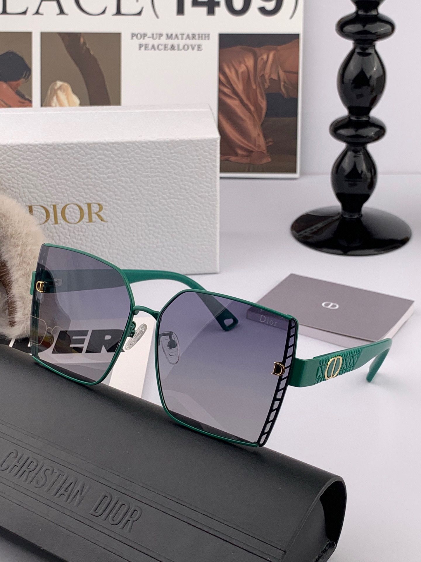  🔺 【DIOR-迪奥】2025开春新款 潮流爆款 时尚方框偏光太阳镜 高品质 佩戴舒适 网红潮款墨镜 