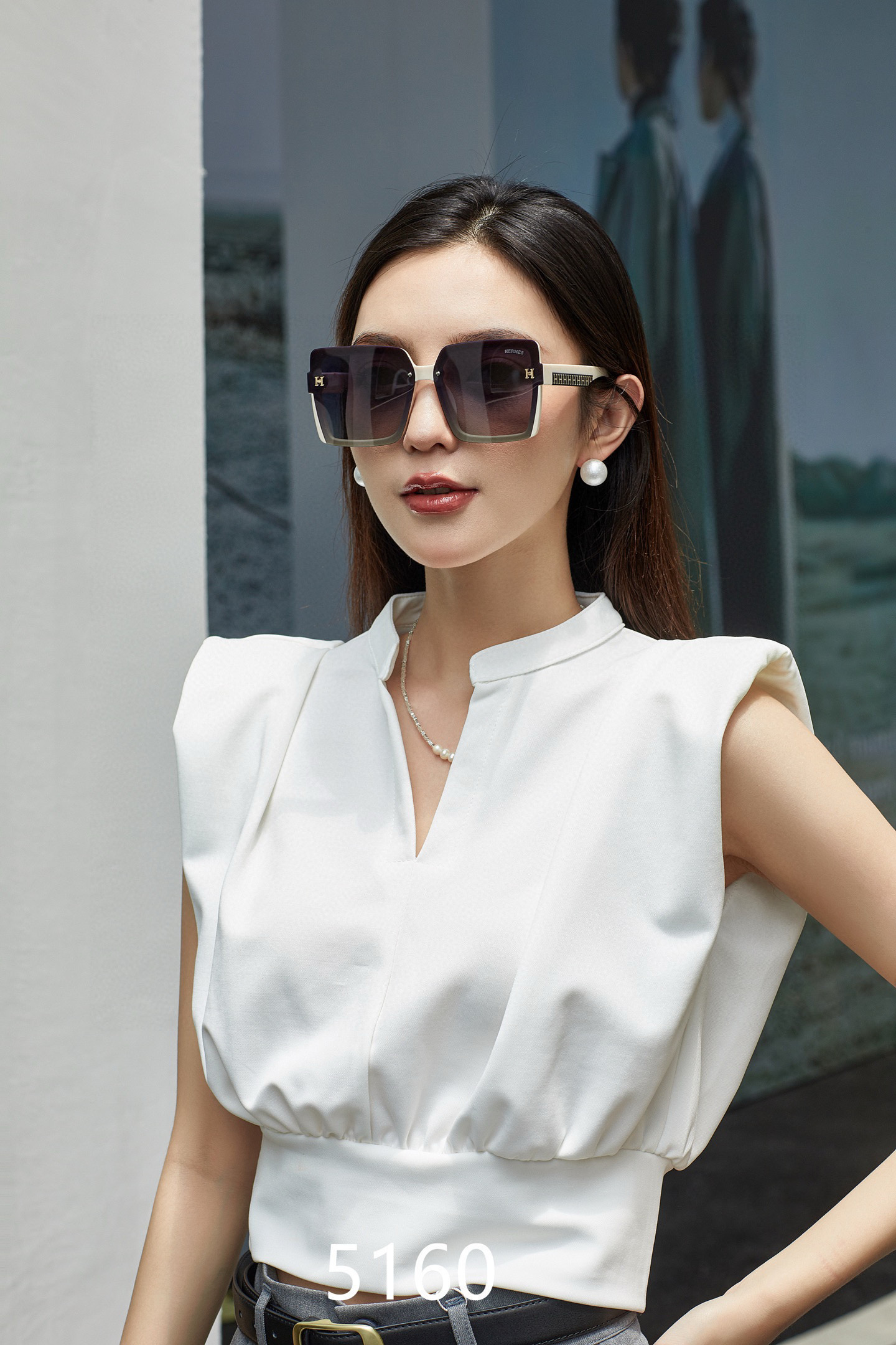   HERMES 爱马仕 2025开春新款🎈原版出货 网红超爆款💙经典奢华全球风强酷亲亲 时尚方框太阳镜