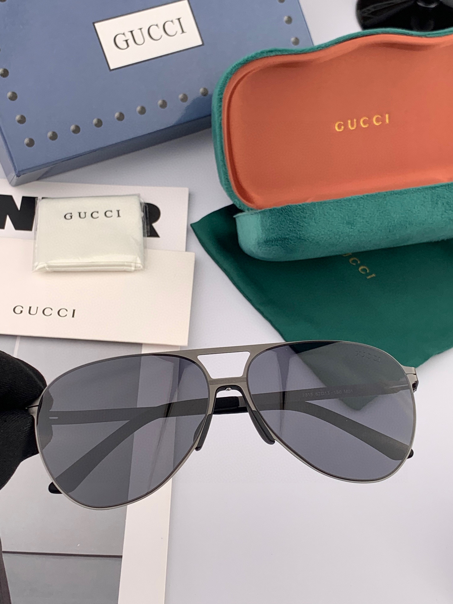 Gucci 2025 Unisex Aviator Sunglasses - Lightweight, Flexible, Polarized Lenses 4 i1747752575348 7057 0 2