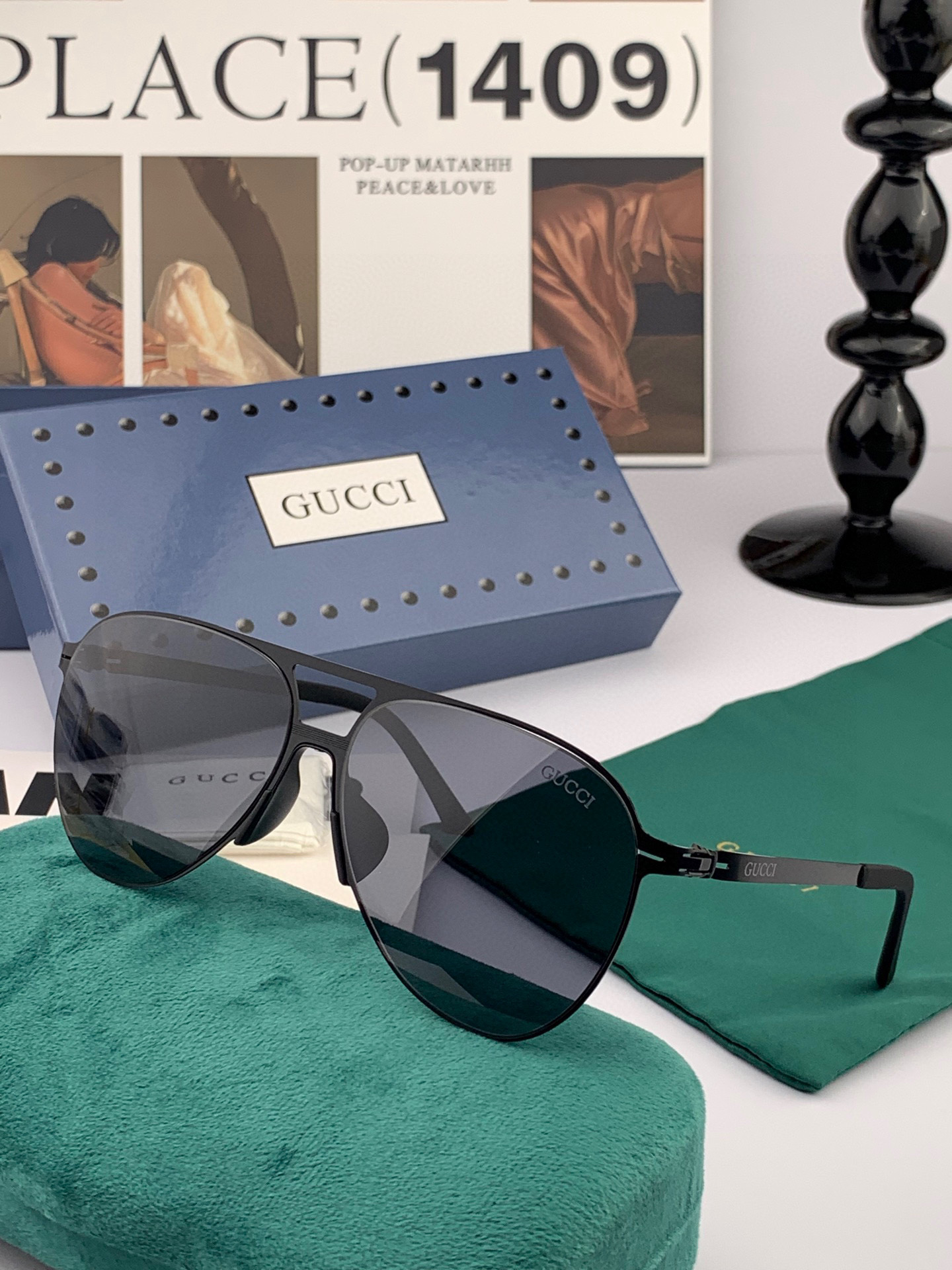 Gucci 2025 Unisex Aviator Sunglasses - Lightweight, Flexible, Polarized Lenses 7 i1747752577524 52 0 5