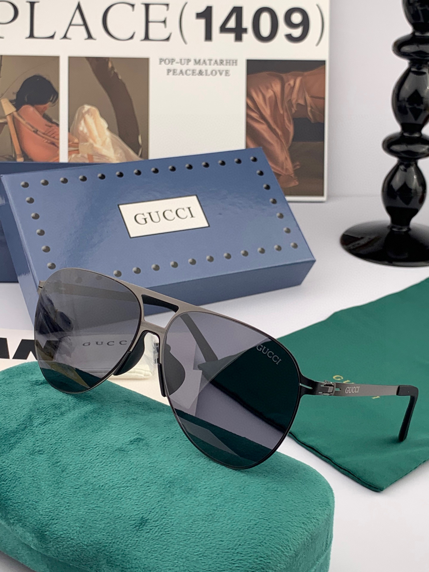 Gucci 2025 Unisex Aviator Sunglasses - Lightweight, Flexible, Polarized Lenses 6 i1747752577525 8321 0 4