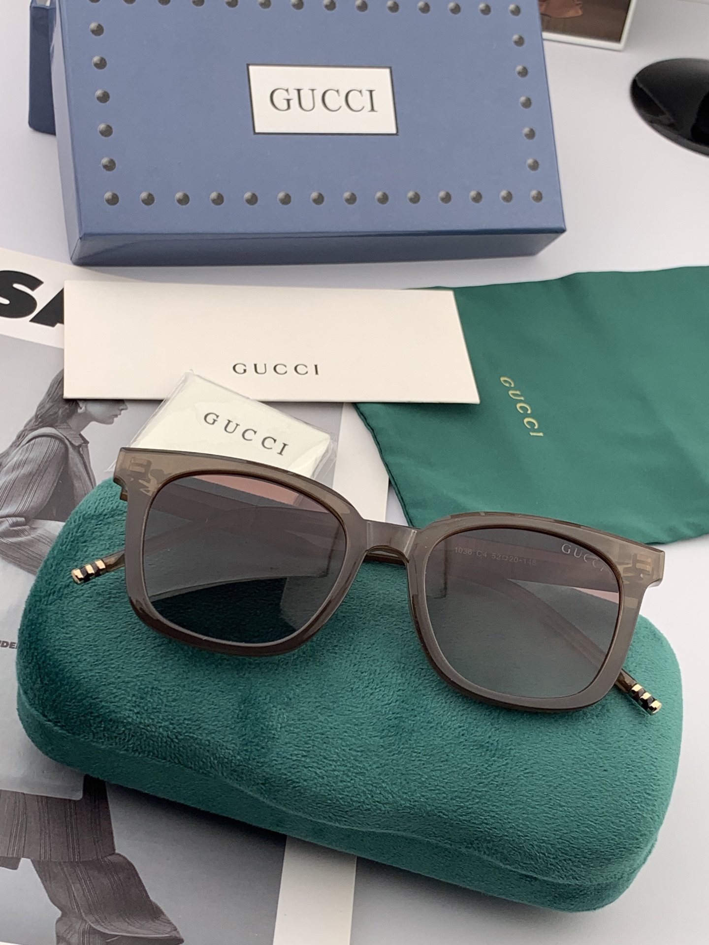  【TR偏光系列】Gucci   经典的方框设计，不挑脸型，无论搭配大衣还是连衣裙都非常显气质尼龙偏光镜