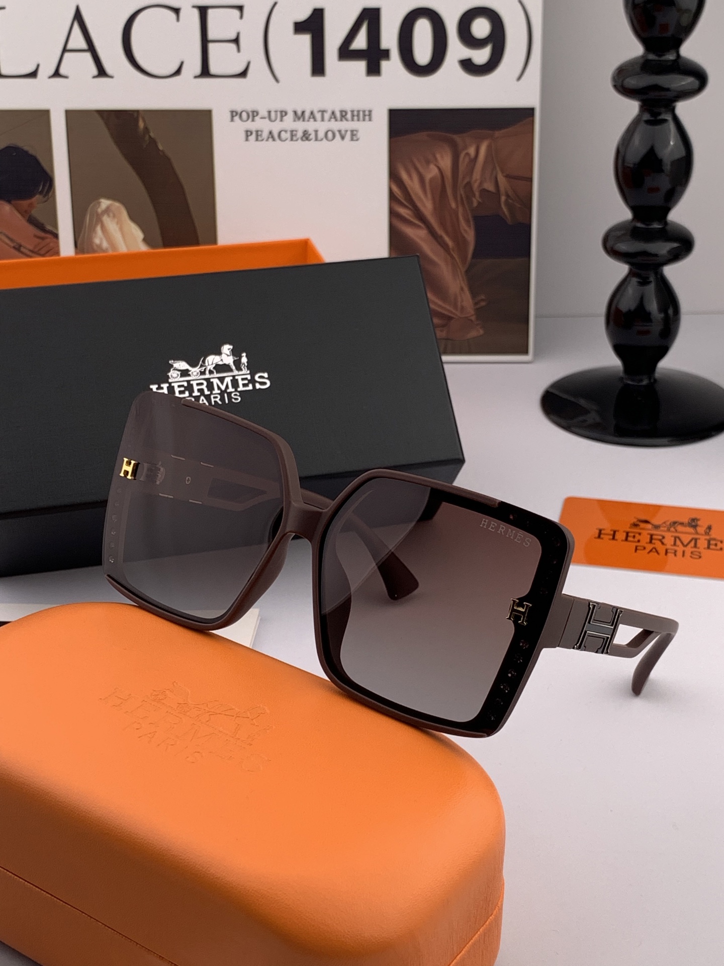   【TR偏光系列太阳镜】HERMES 爱马仕 🎈原版出货 网红超爆款💙经典奢华全球风强酷亲亲 时尚方框