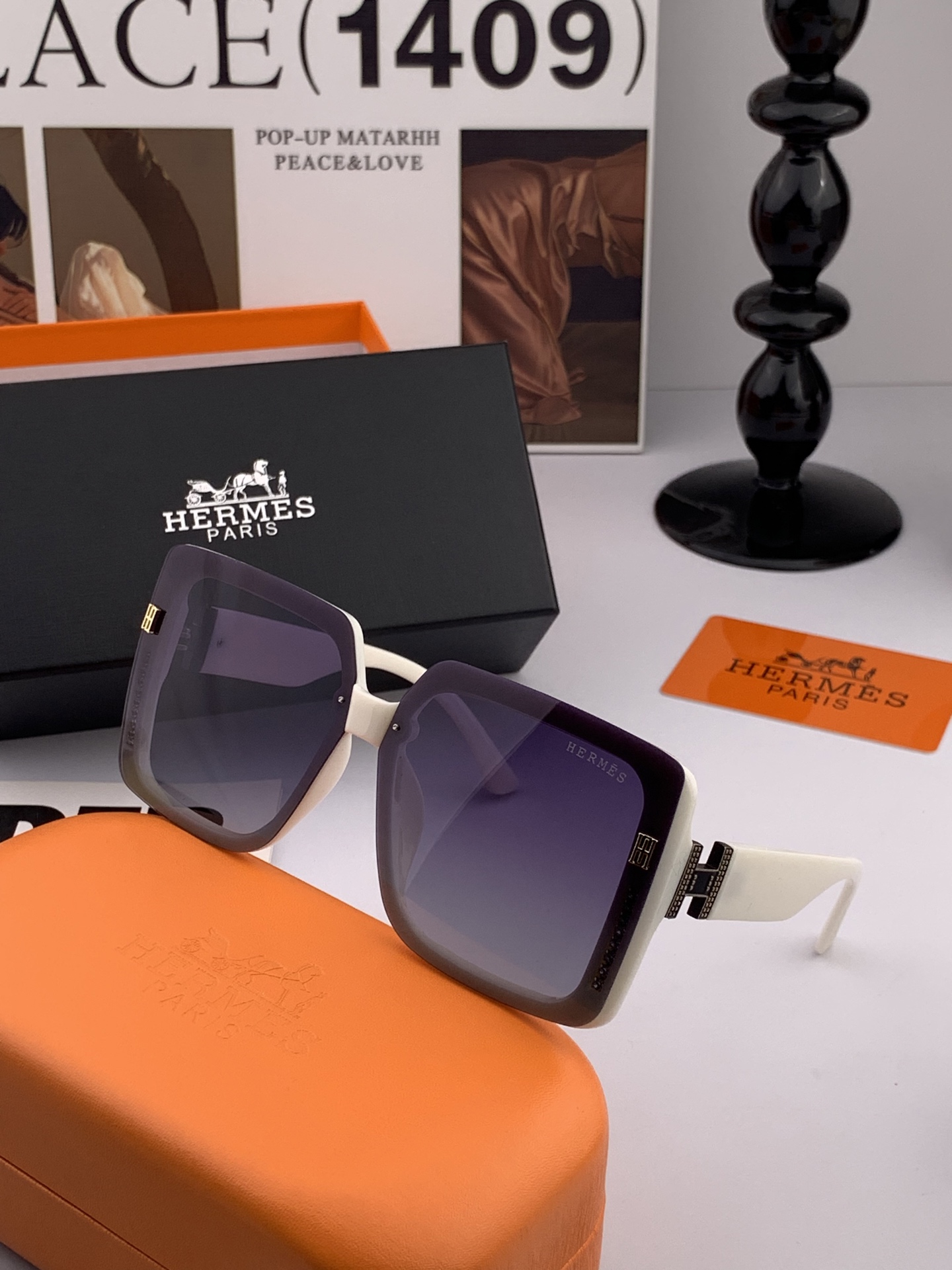   2025新款 爱马仕女士偏光太阳镜🕶️ 宝丽来高清镜片🎉高品质TR-90镜框 时尚百搭！
型号：H5