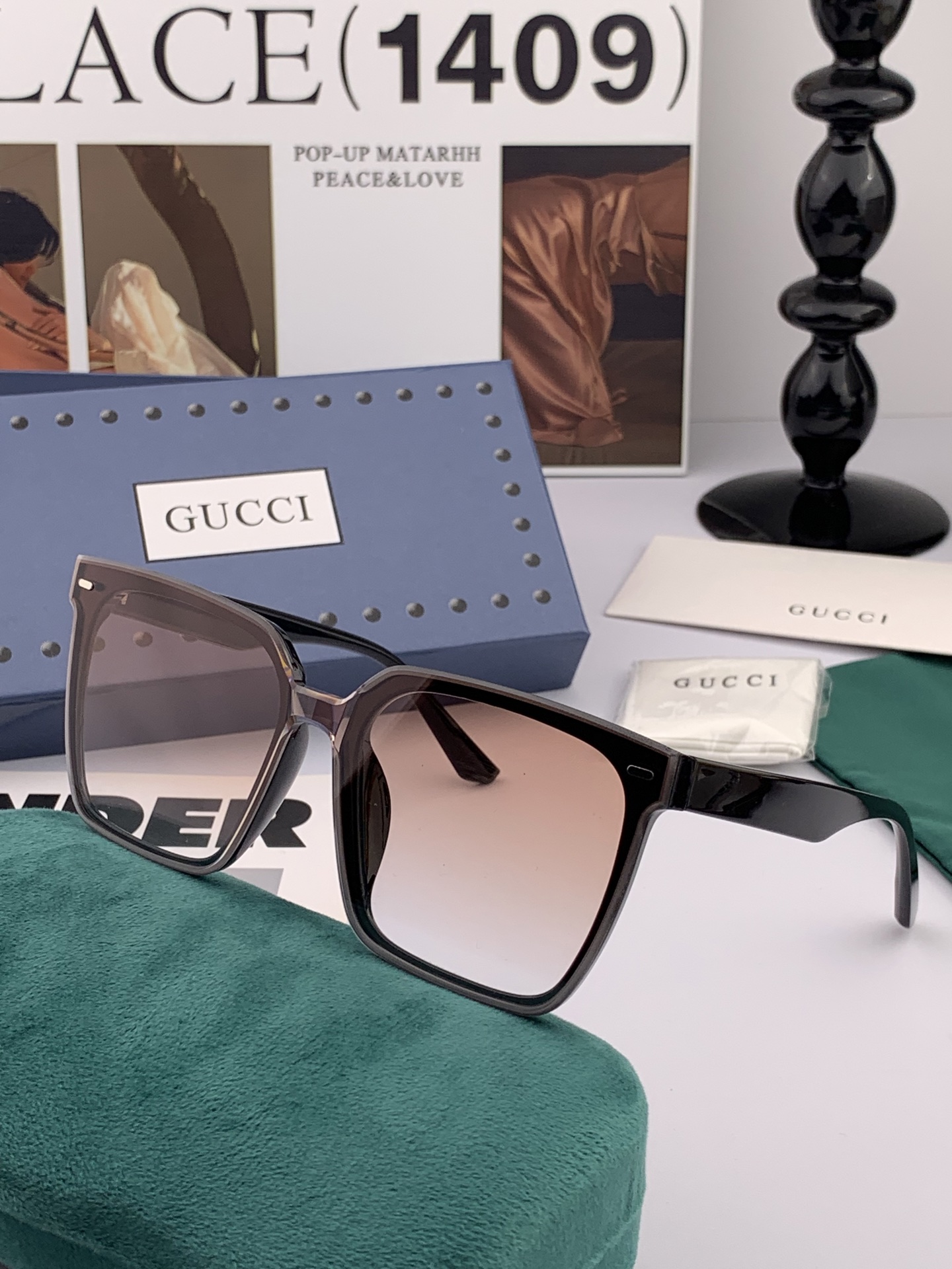  🔺 【GUCCI-尼龙偏光连体太阳镜】2025开春新款 潮流爆款 时尚方框偏光太阳镜 高品质 佩戴舒适