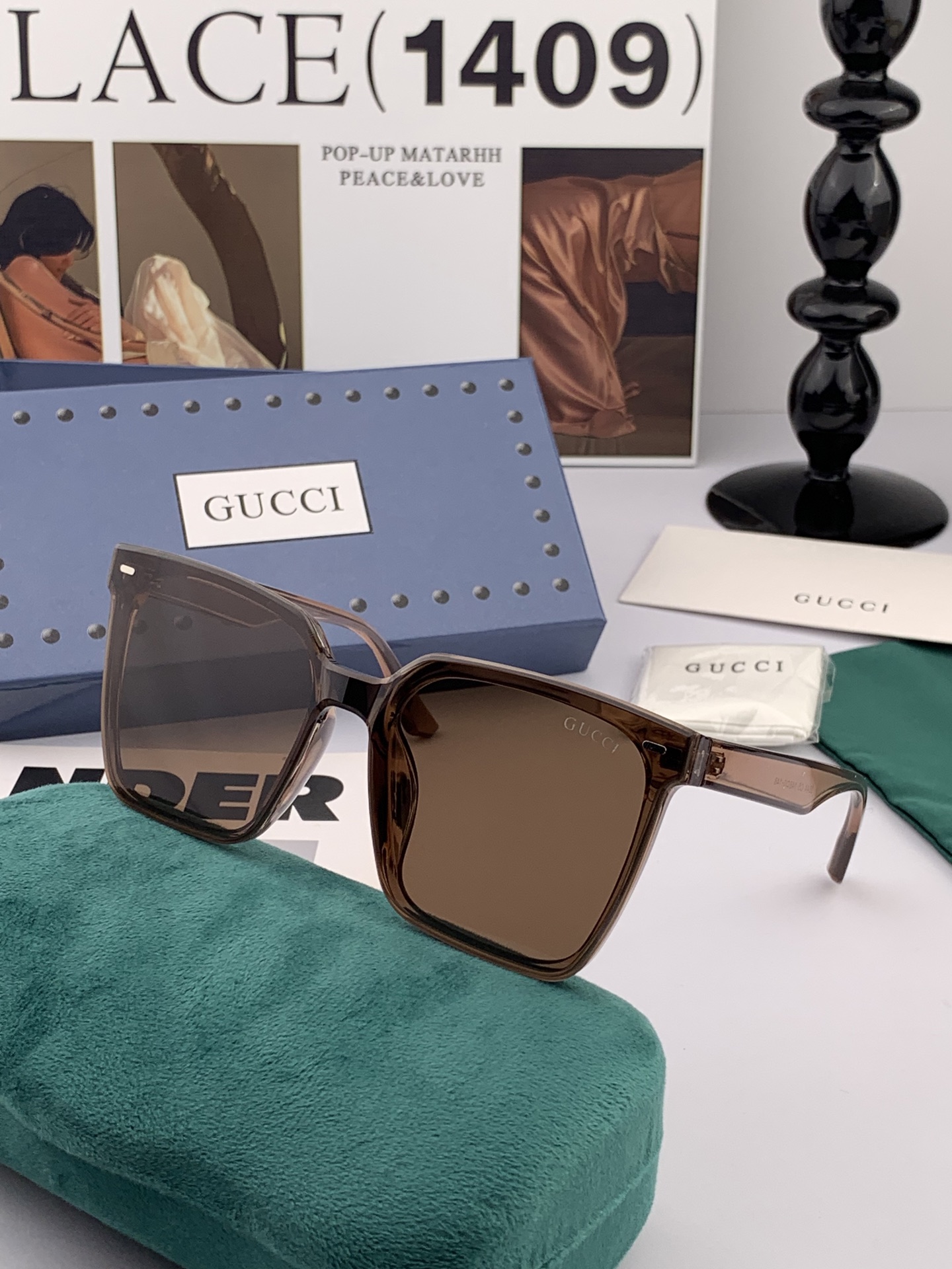  🔺 【GUCCI-尼龙偏光连体太阳镜】2025开春新款 潮流爆款 时尚方框偏光太阳镜 高品质 佩戴舒适