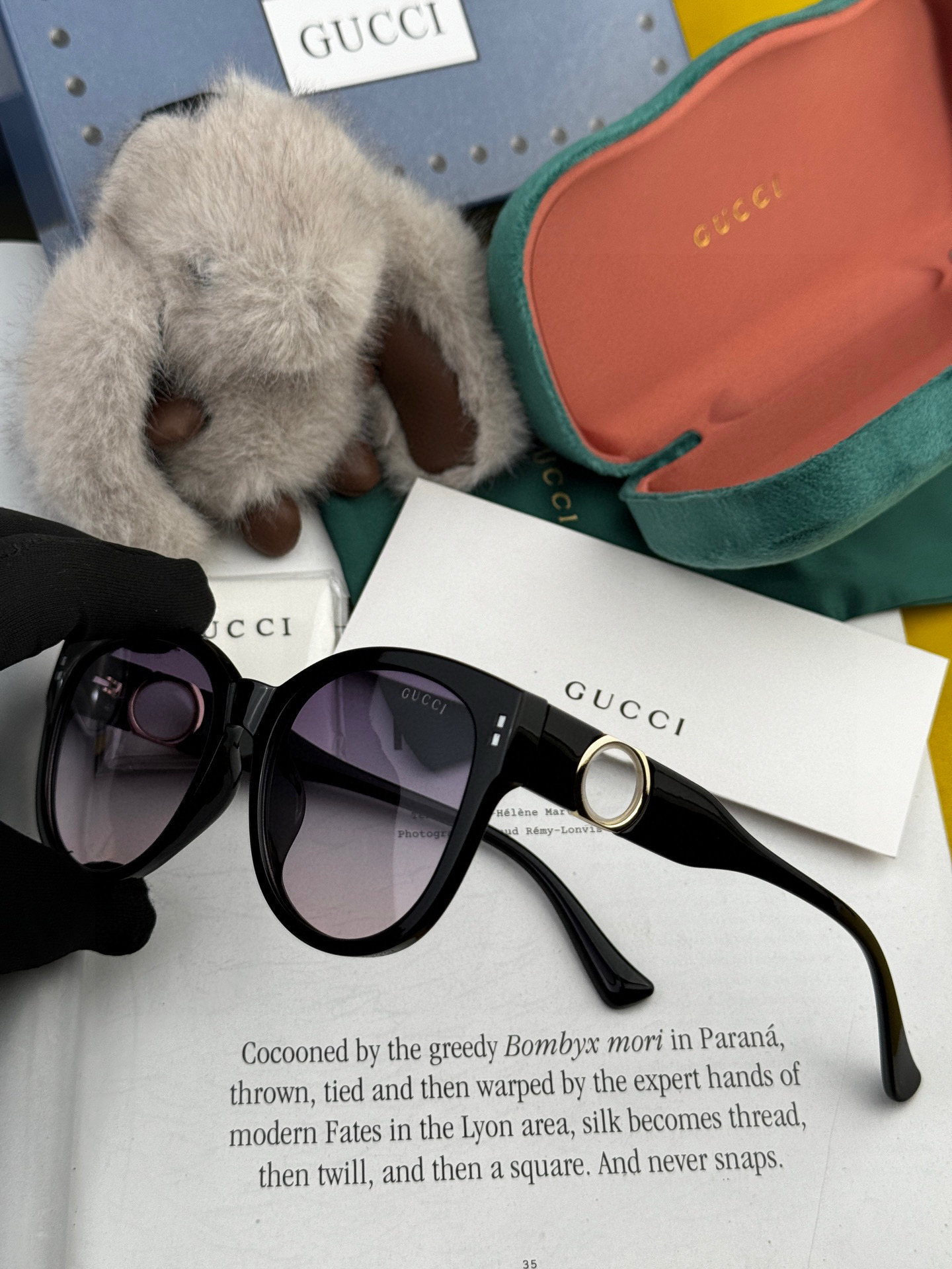 🔺 【GUCCI】2025开春新款 潮流爆款 时尚圆框偏光太阳镜 高品质 佩戴舒适 网红潮款墨镜 女士高